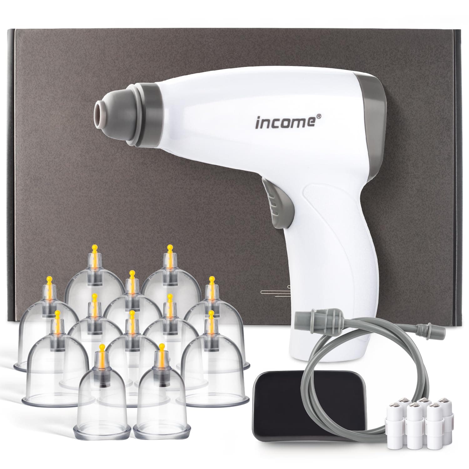 Scienlodic 12pcs Cupping Set,Electric Cupping Therapy Set with Pump,Professional Vacuum Cupping Suction Cups Portable One-Key Start, Body Massage Pain Relif for Home, Salon Use