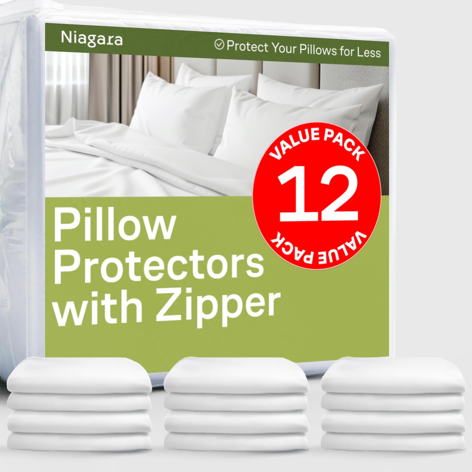 Niagara Sleep Solution Dozen Pillowcases King Size Zip