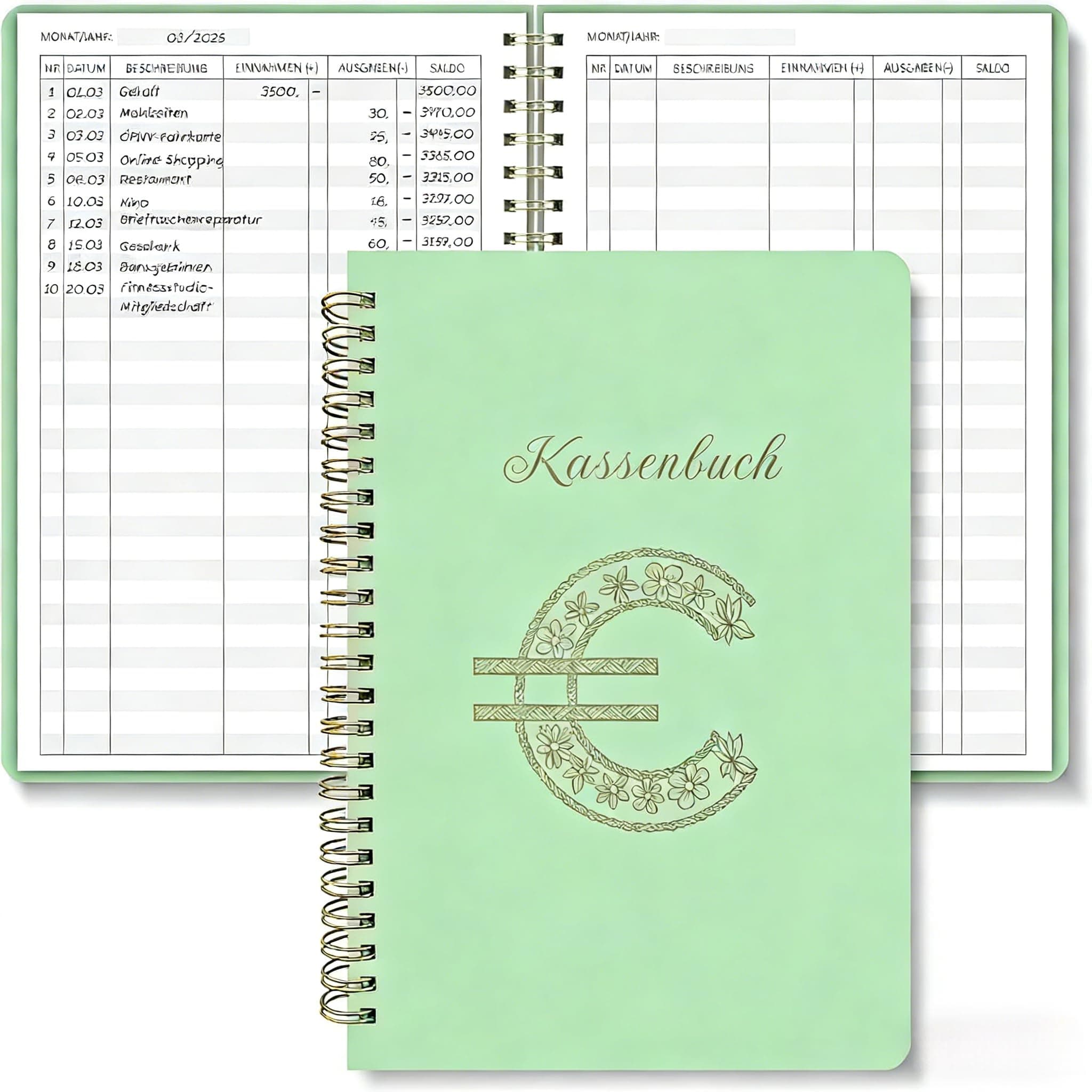Accounting Ledger Book - Expense Tracker Notebook for Home Budget Tracking - A5 Finance Book - Bill Tracker Notebook for Small Business Bookkeeping - Finance Planner - Expense Ledger Book