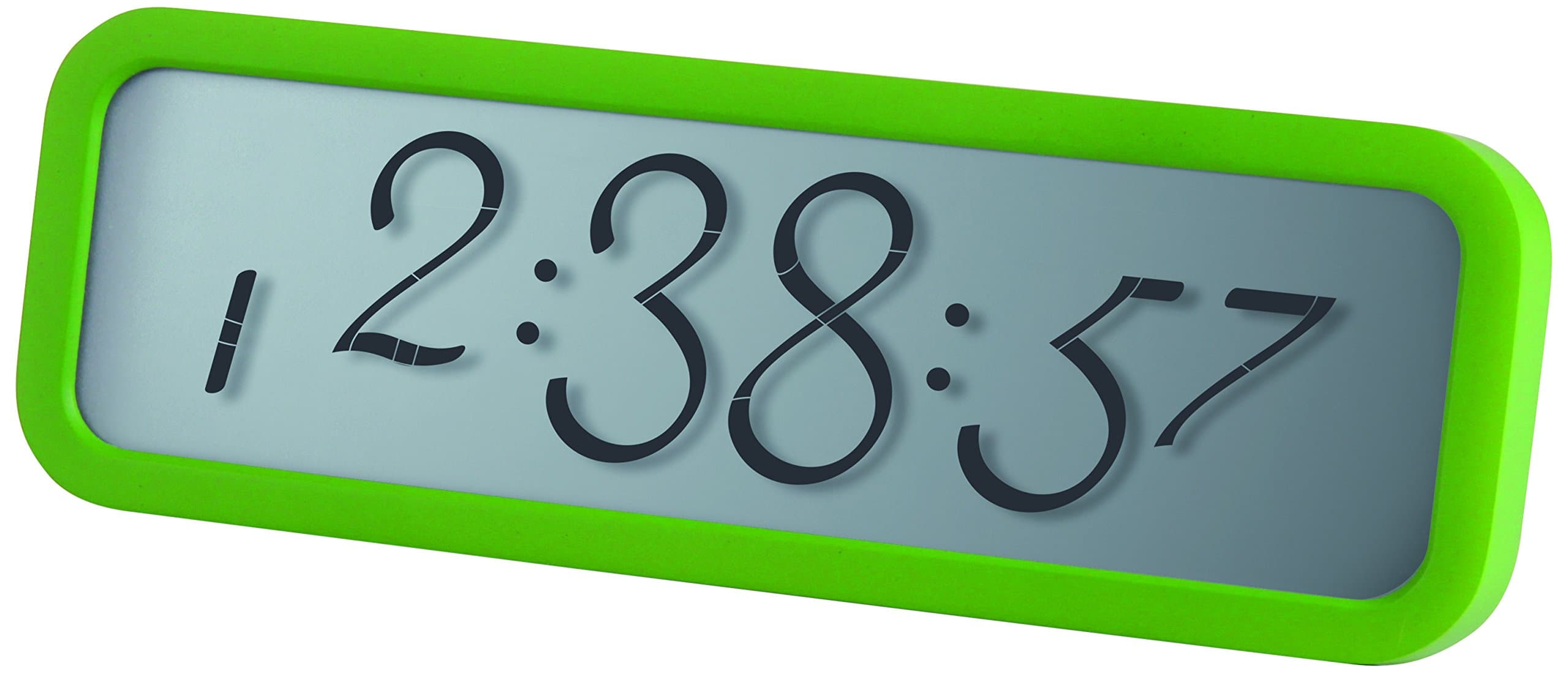 LexonScript S LCD Alarm Clock-Green, 16.3 x 5.9 x 2.2 cm