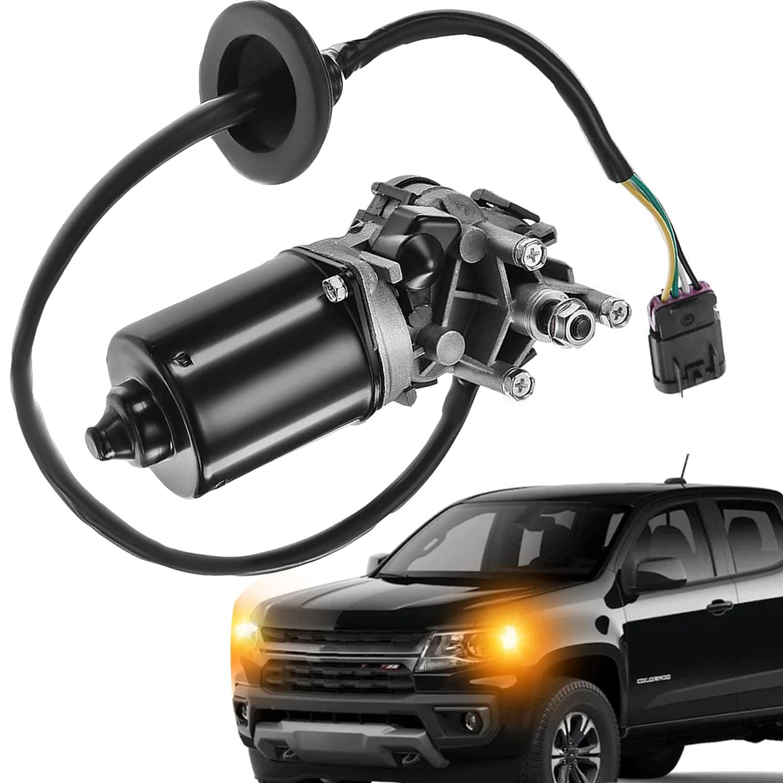 Front Windshield Wiper Motor Compatible for 2004-2012 Chevy Colorado GMC Canyon | Isuzu 2006 i280 i350 | 2007-2008 i290 i370 Replacement OE#10379535,25809218,8889582230