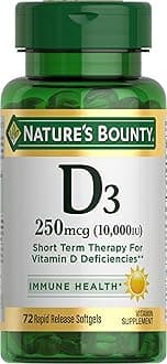 Vitamin D for Immune Support, Vitamin D Provides Immune Support and Promotes Healthy Bones, 10000IU, 72 Softgels (Pack of 1)