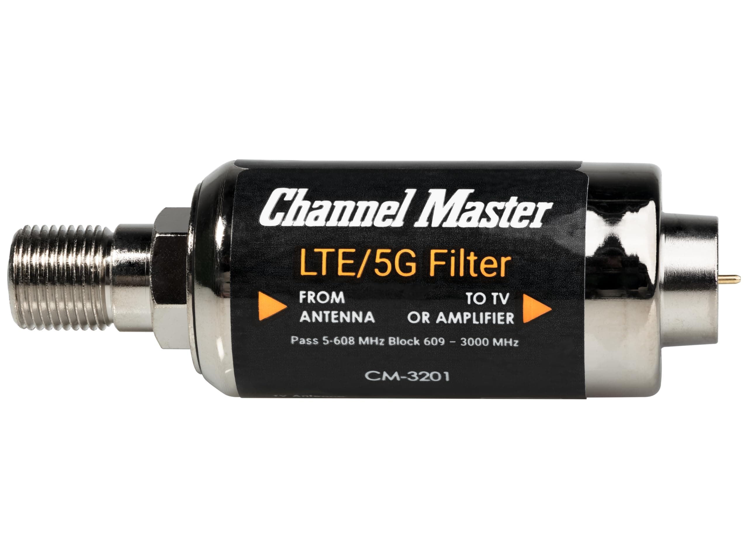 Channel Master LTE/5G Filter – Reduces Pixelation & Signal Issues from LTE, 4G, 5G Interference, Indoor/Outdoor Use, Built-in O-Ring for Weather Protection, Enhances OTA Digital HDTV Signal Quality
