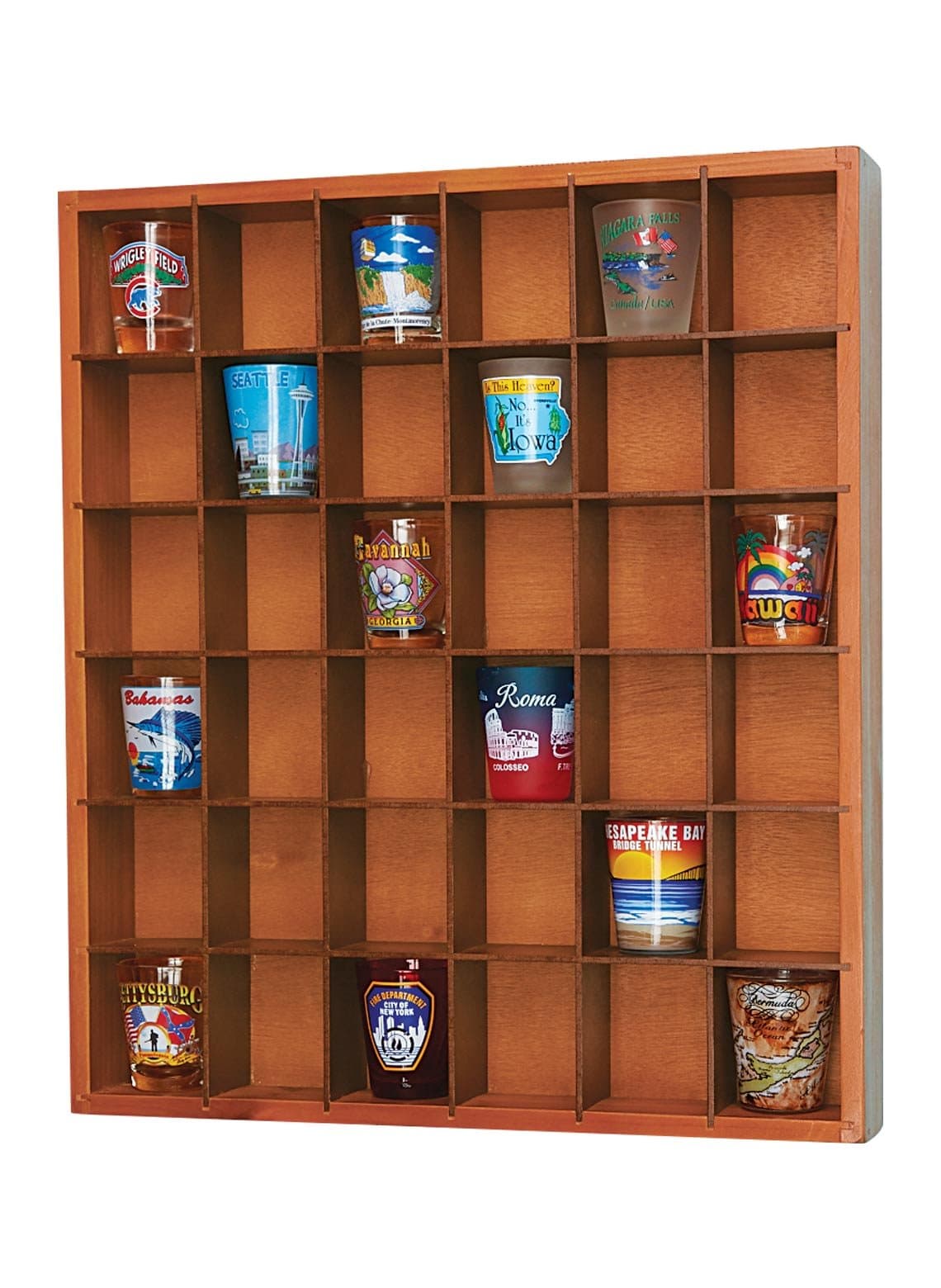 Wood Shot Glass Curio