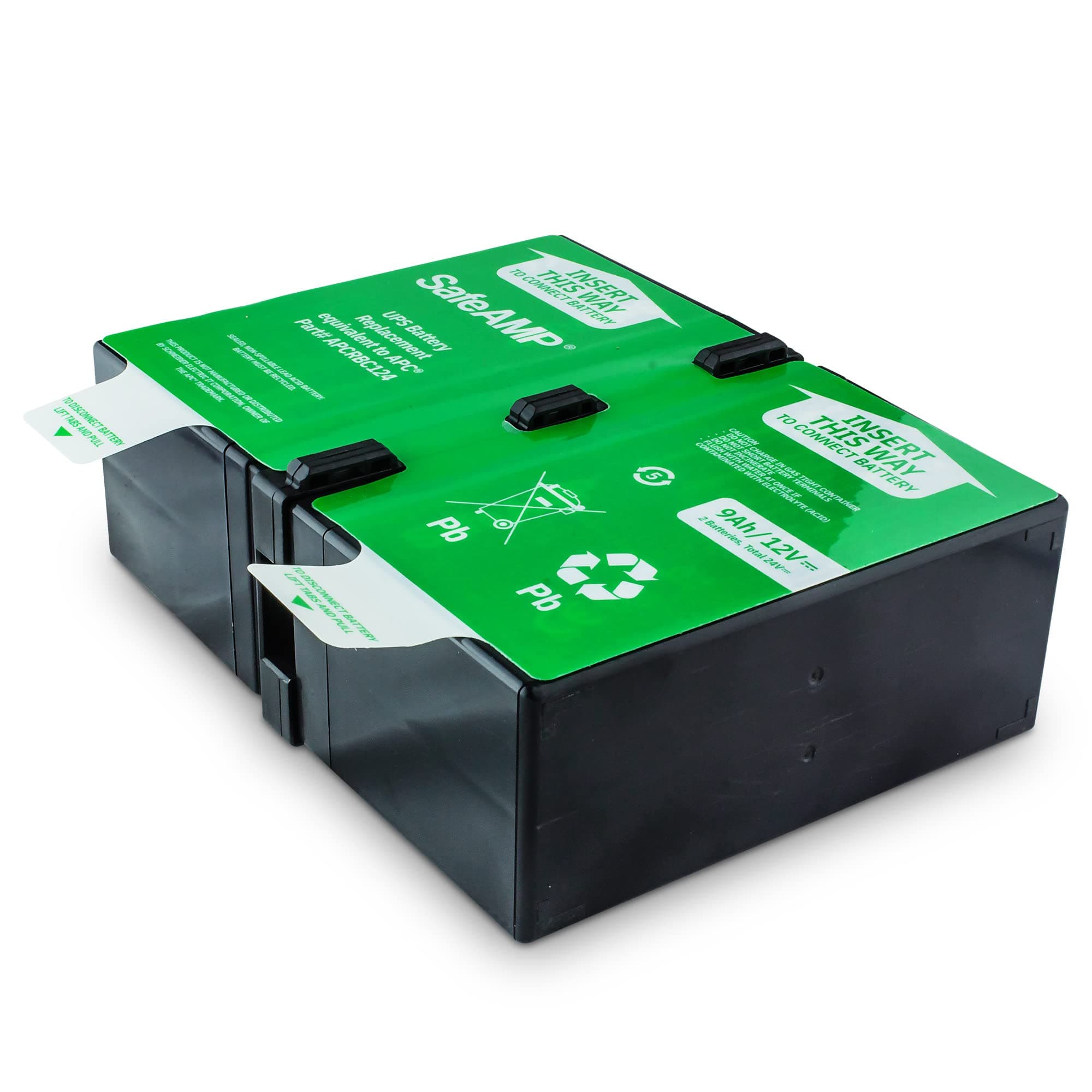 UPS 9Ah, 24VDC VRLA Battery Replacement APCRBC124 Compatible with APC UPS Models BR1000G, BX1350M, BN1350G, BX1000G, BX1300G.