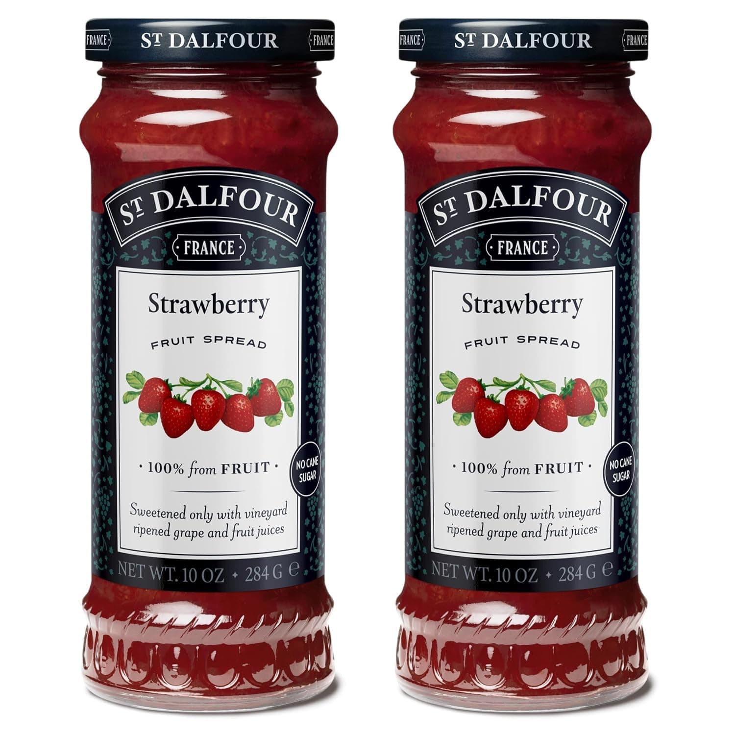 Strawberry Fruit Spread - 10oz - 100% from Fruit, No Artificial Ingredients, Non-GMO, No Cane Sugars, All Natural - Pack of 2