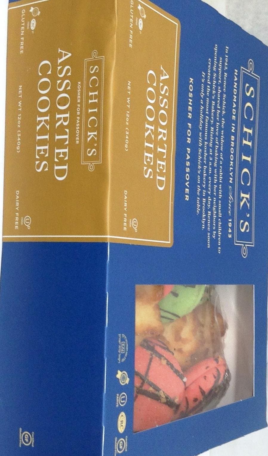 Schicks Assorted Cookies Gluten Free KFP 12 Oz. Pack Of 3.