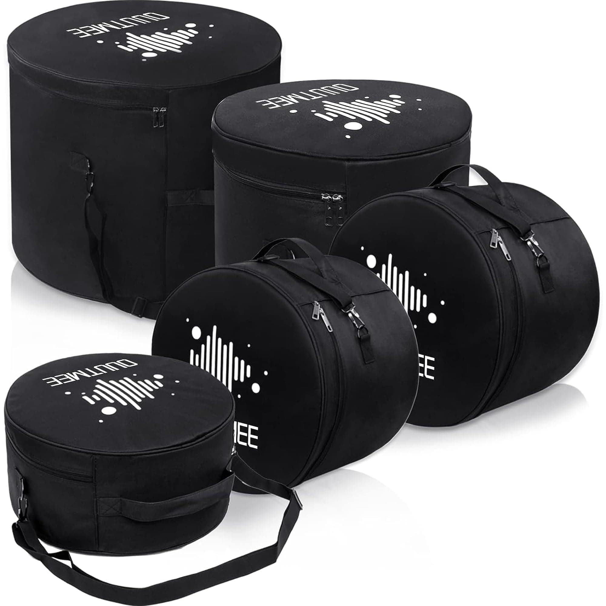 5-Piece Drum Bag Set for 12" Tom, 13" Tom, 14" Snare, 16" Floor Tom, 22" Bass Drum
