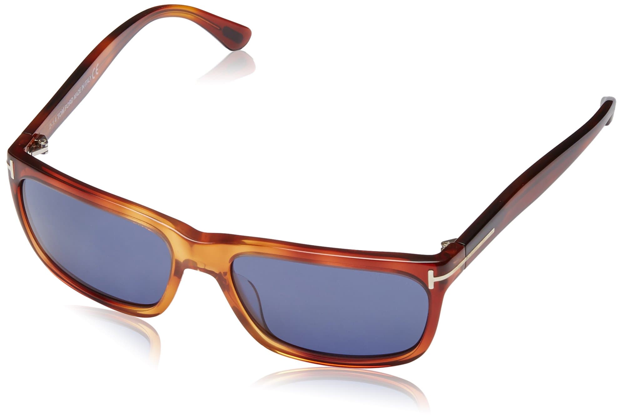 Tom Ford Rectangular Sunglasses TF337 Hugh 52B Light Havana FT0337