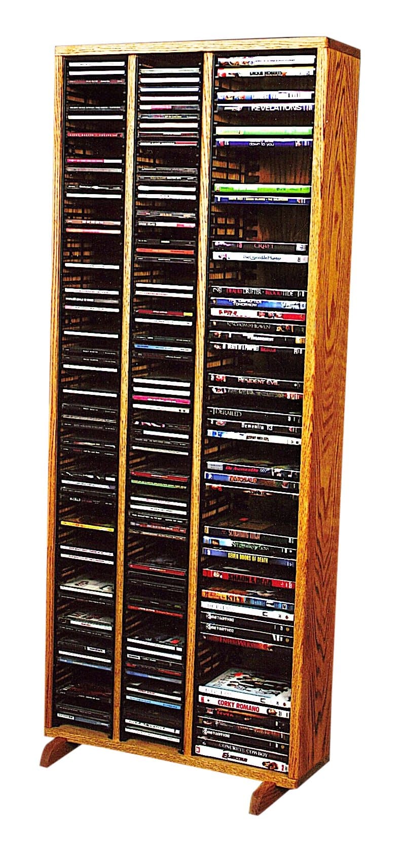 Wood Shed Hill 12 Series CD Storage Cabine, Real Oak Wood Media & Display Shelves, Handcrafted in The USA