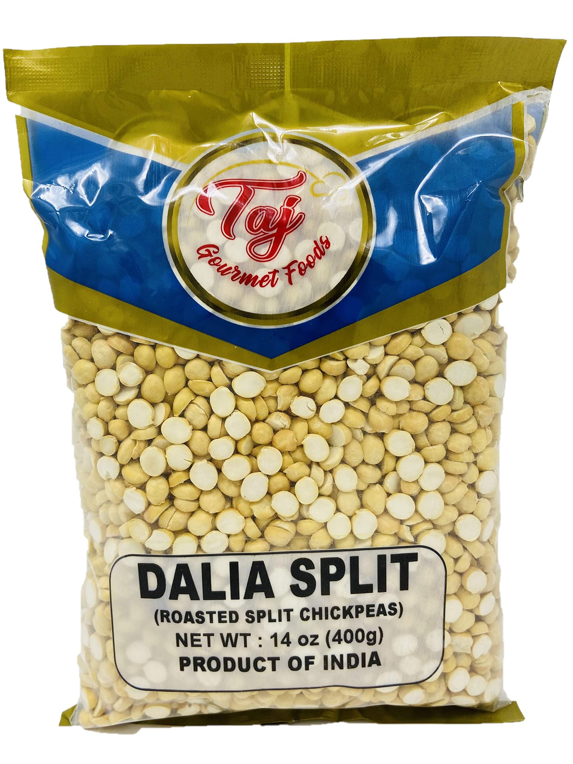 - TAJ Premium indian Dalia Split (Roasted Split Chickpeas Daliya), (14oz)