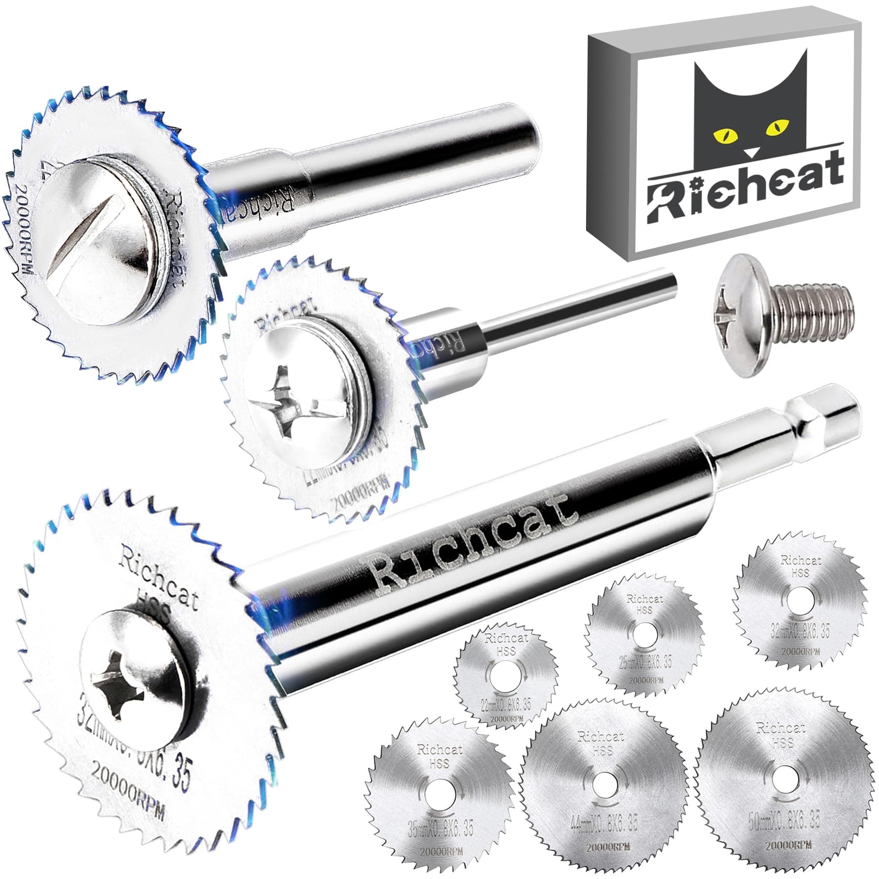 PVC Pipe Inside Cutter,1/4" Hex Shank,1/8" Round Shank,1/4" Round Shank,Plumbing Internal Plastic ABS Pipe Cutter Set,6*Blades,0.87"&1"&1.26''&1.38"&1.74''&1.97" Or Larger Diameter,High Speed Steel