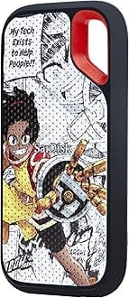 SanDisk 1TB Extreme Portable SSD Afrofuturism Edition - Up to 1050MB/s USB-C USB 3.2 Gen 2 IP65 Waterproof Dustproof Firmware - External Solid State Drive - SDSSDE61-1T00-GBH