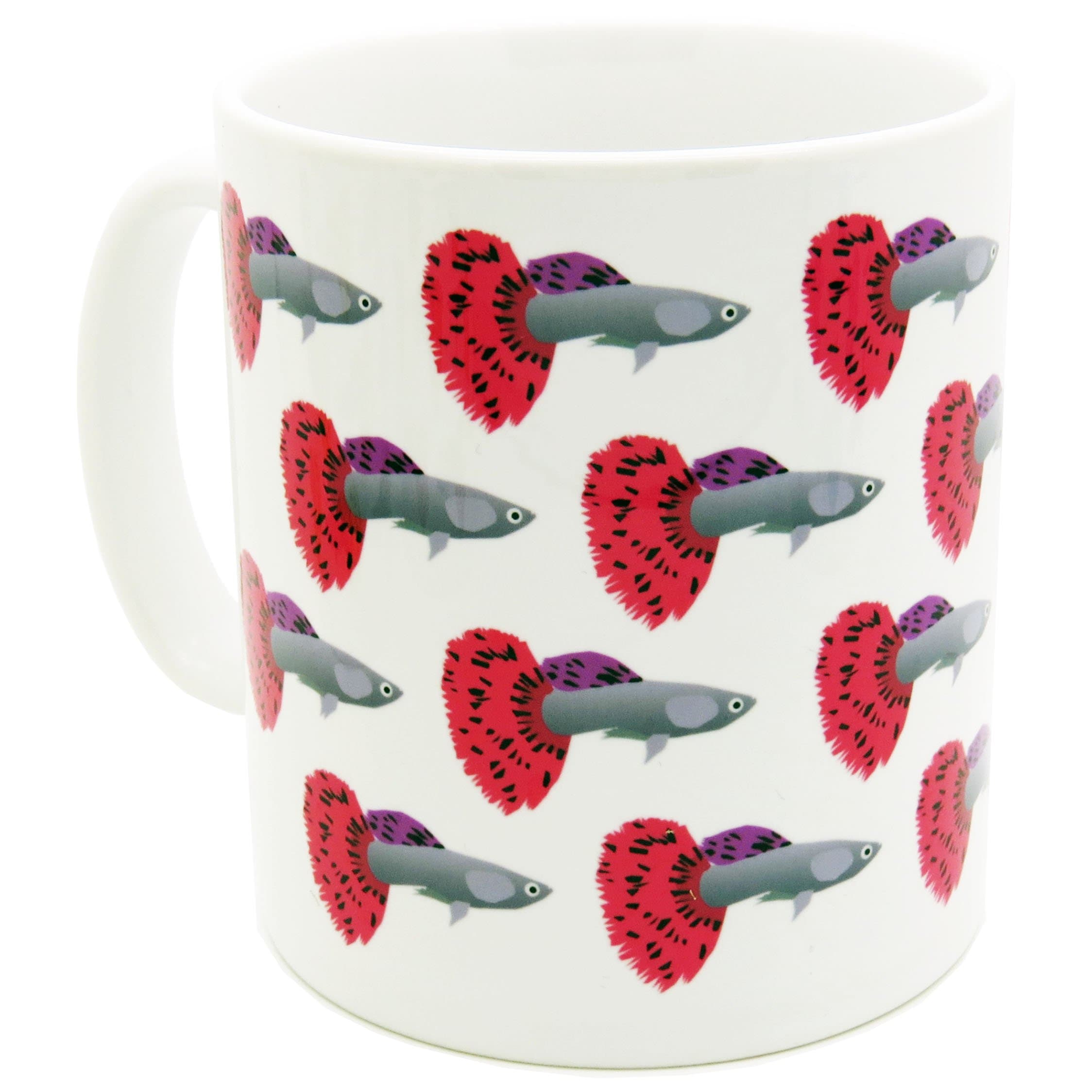 Robert William Tropical Fish Guppy Mug Red