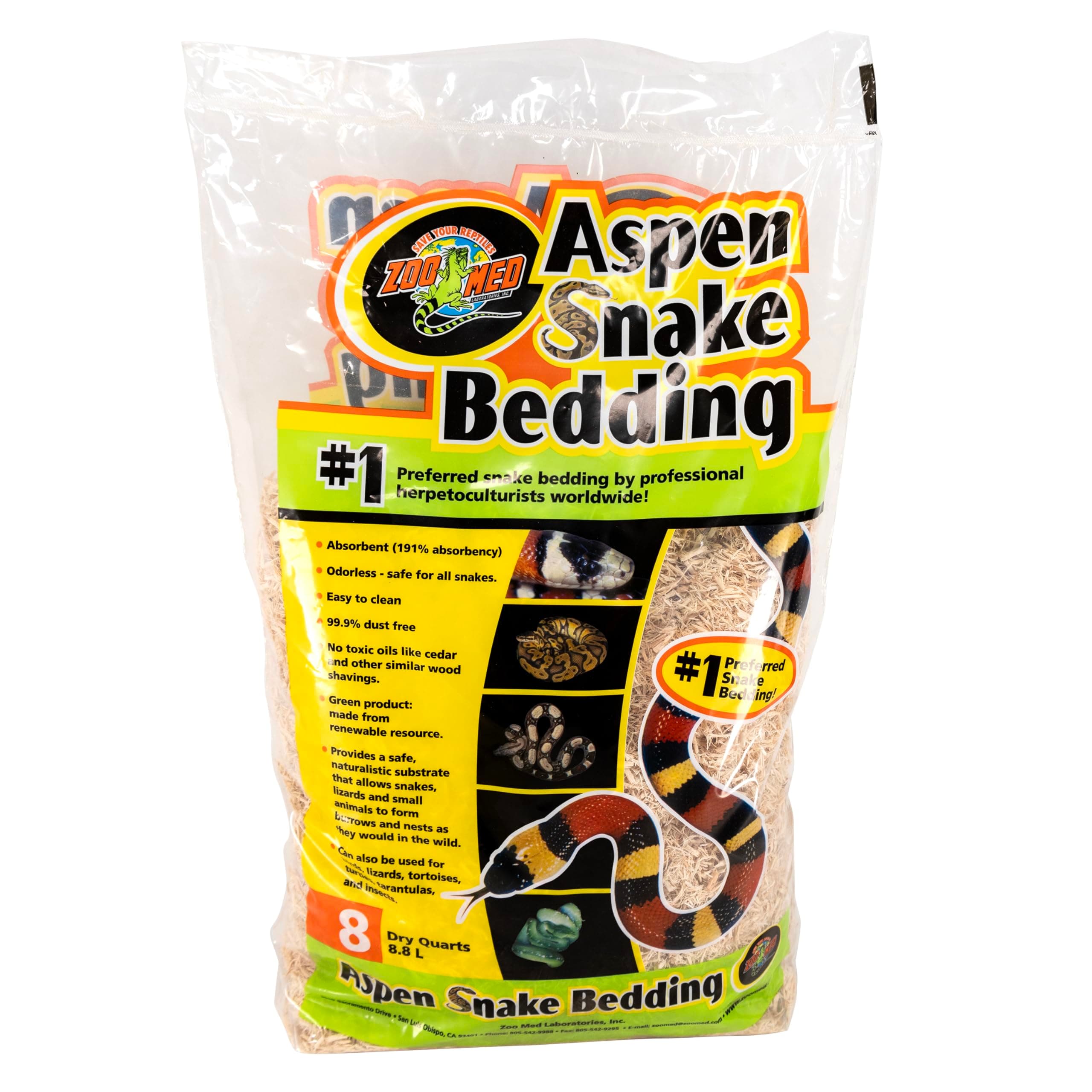 Aspen Snake Bedding 8qt