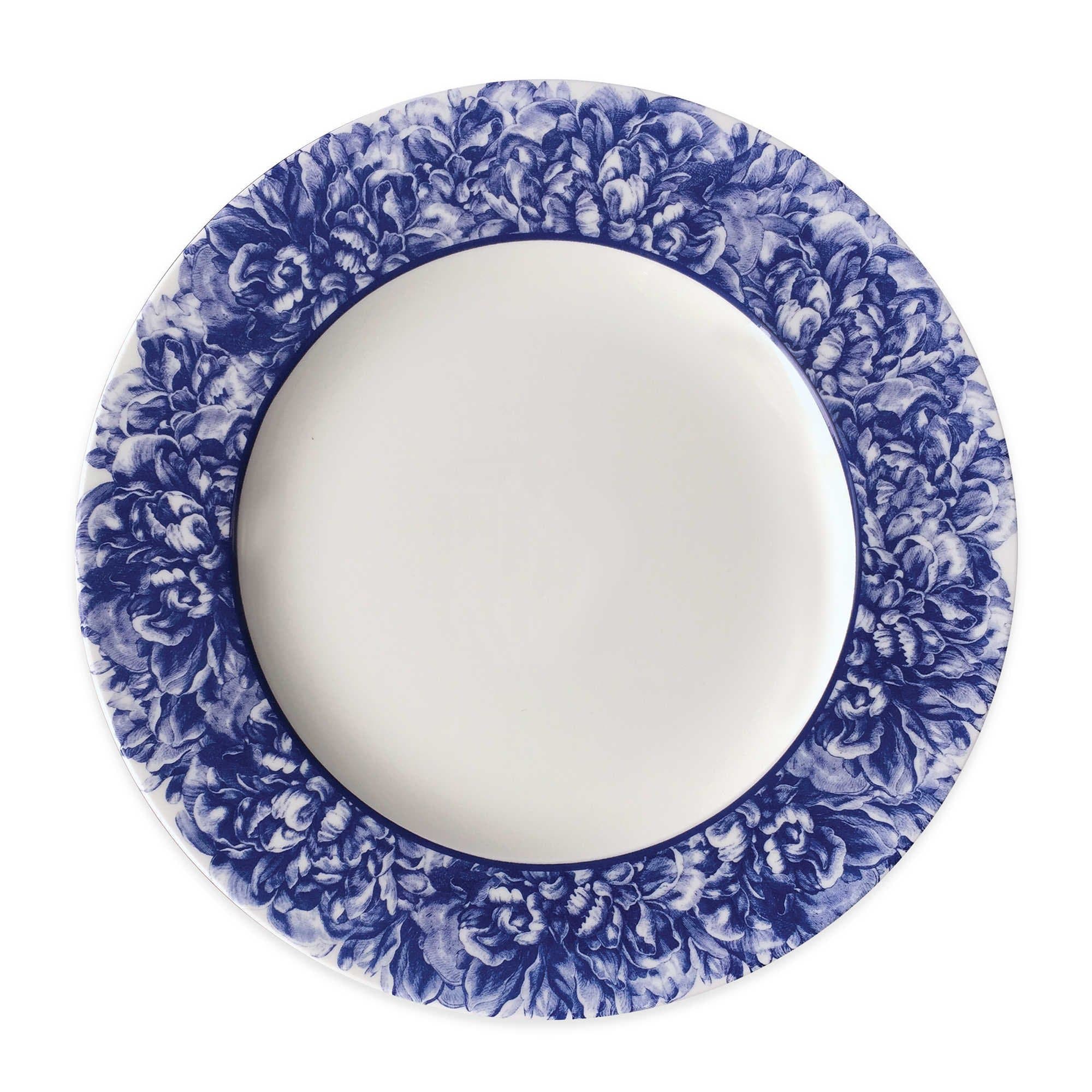 Caskata Peony Charger Plate in Blue