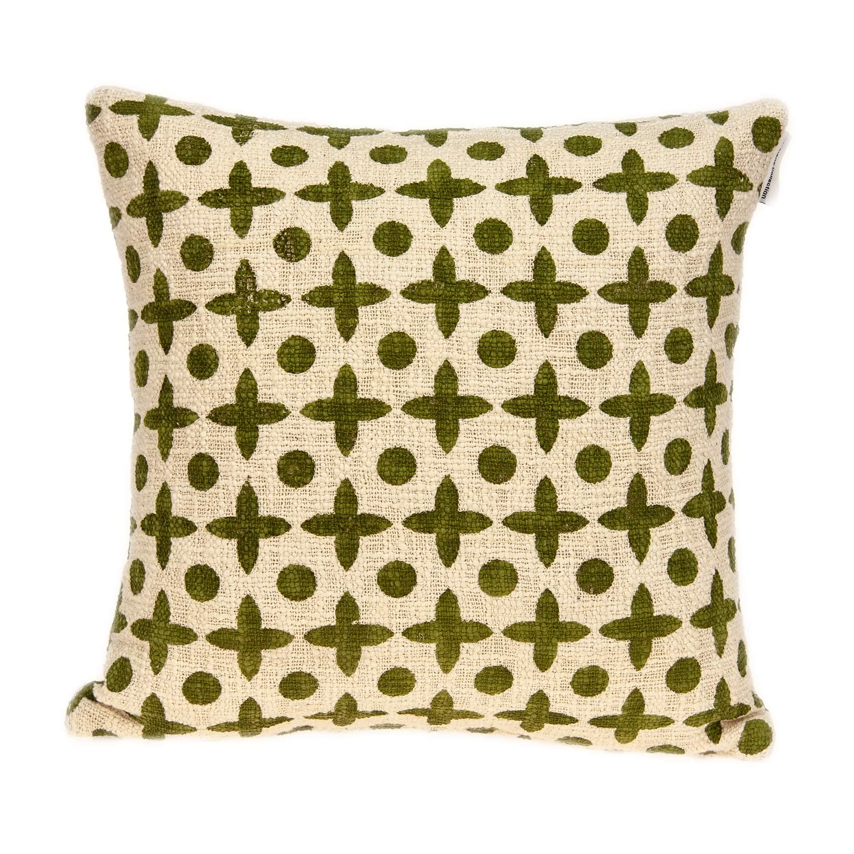 Parkland CollectionSitara Transitional Beige Printed Pillow Cover With Poly Insert