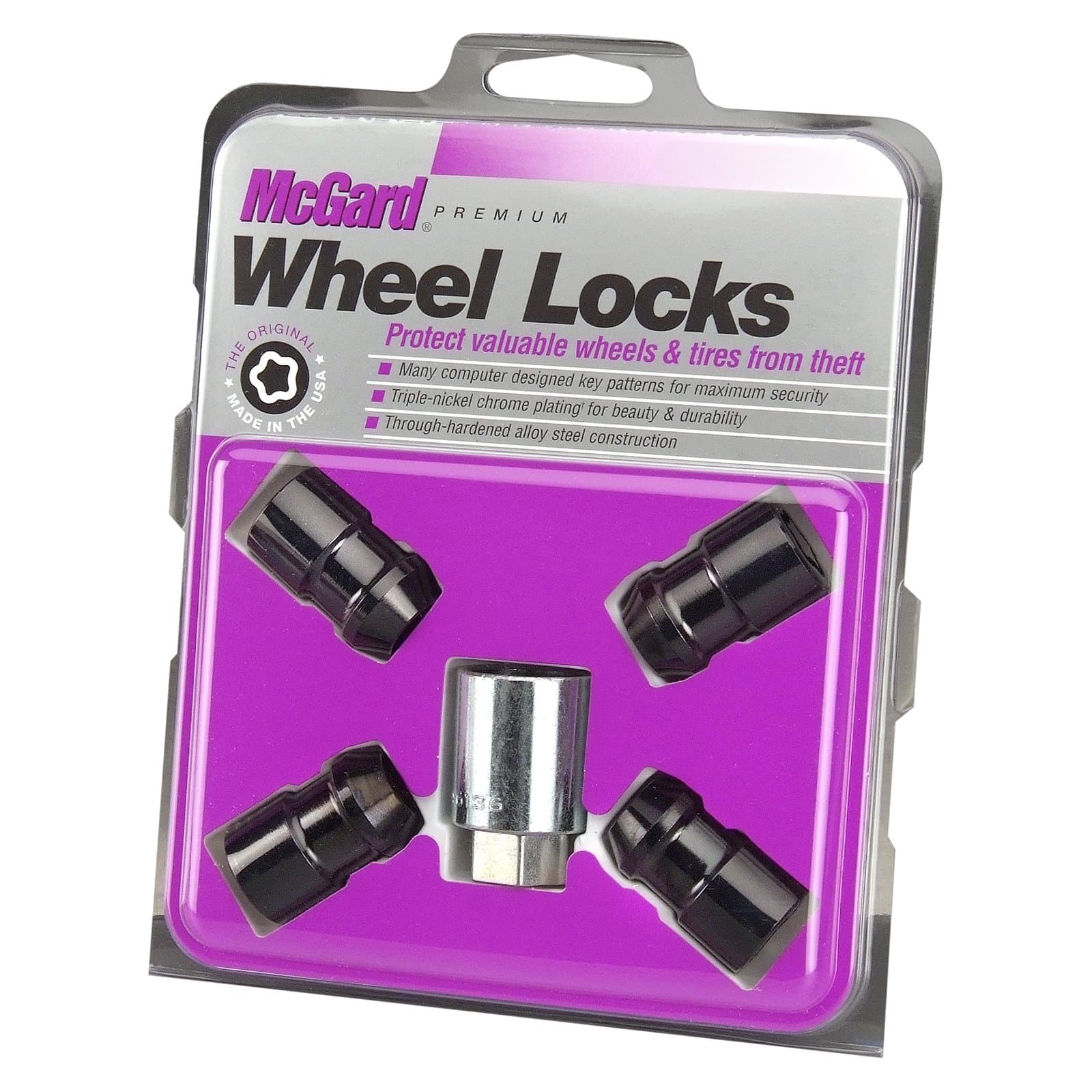 24026 Wheel Set, Black, 4 Locks / 1 Key