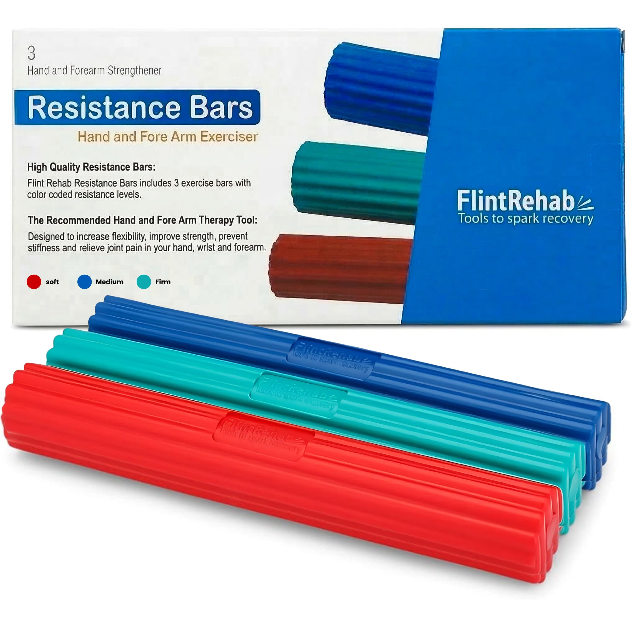 FlintRehab Flex Bars for Physical Therapy (3 Pack)