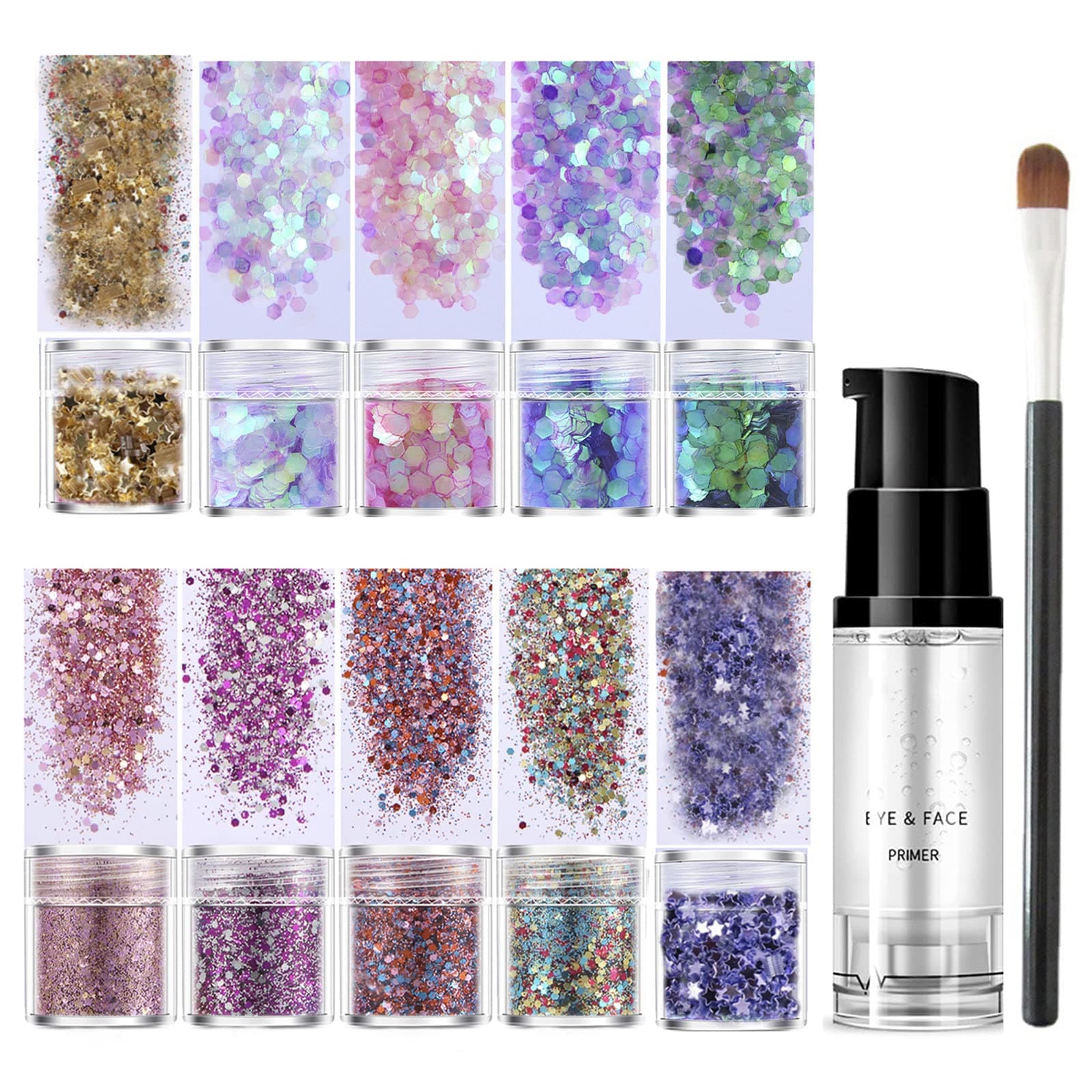 10 Color Chunky Body Glitter set