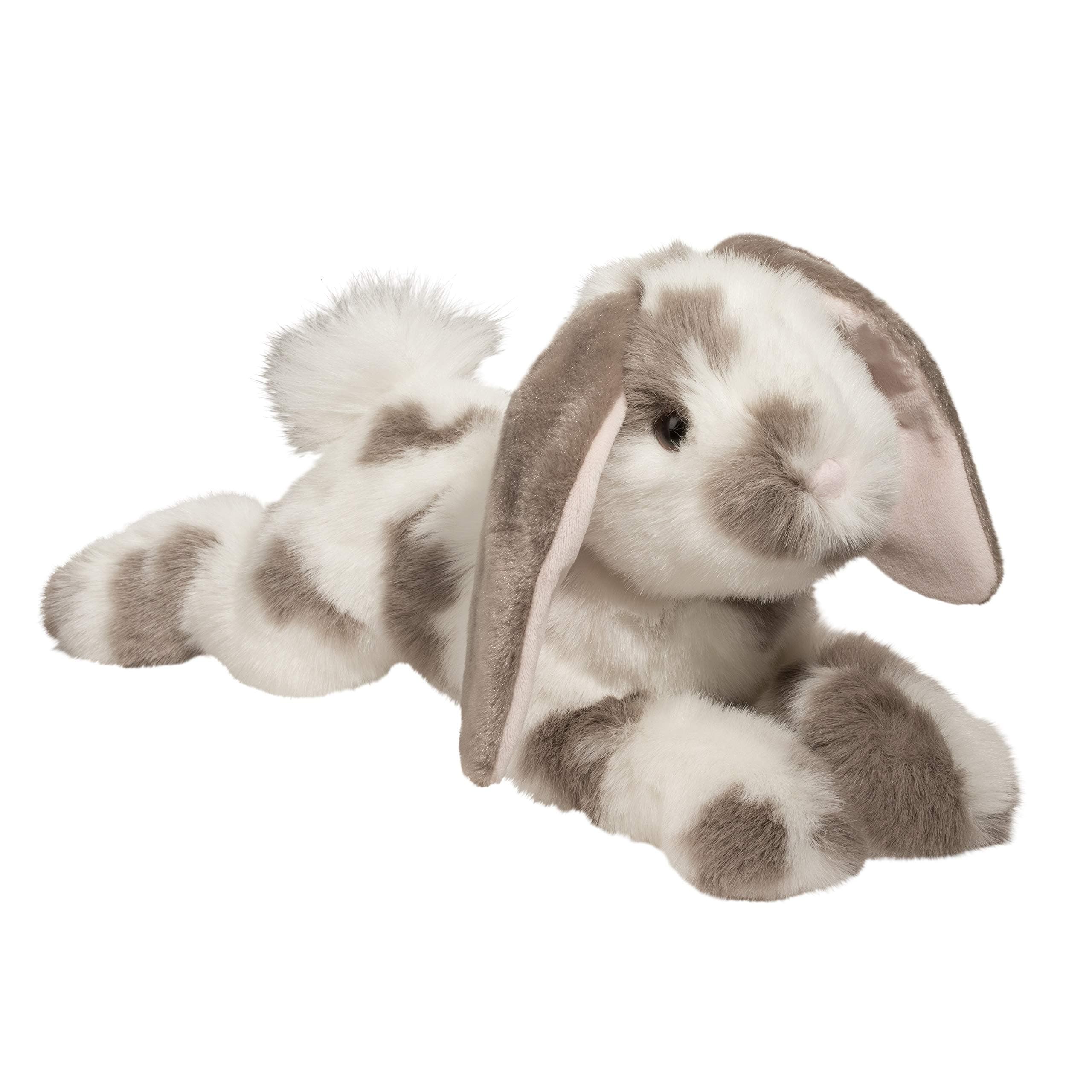 Douglas Ramsey Grey Mottled Rabbit Plush Toy