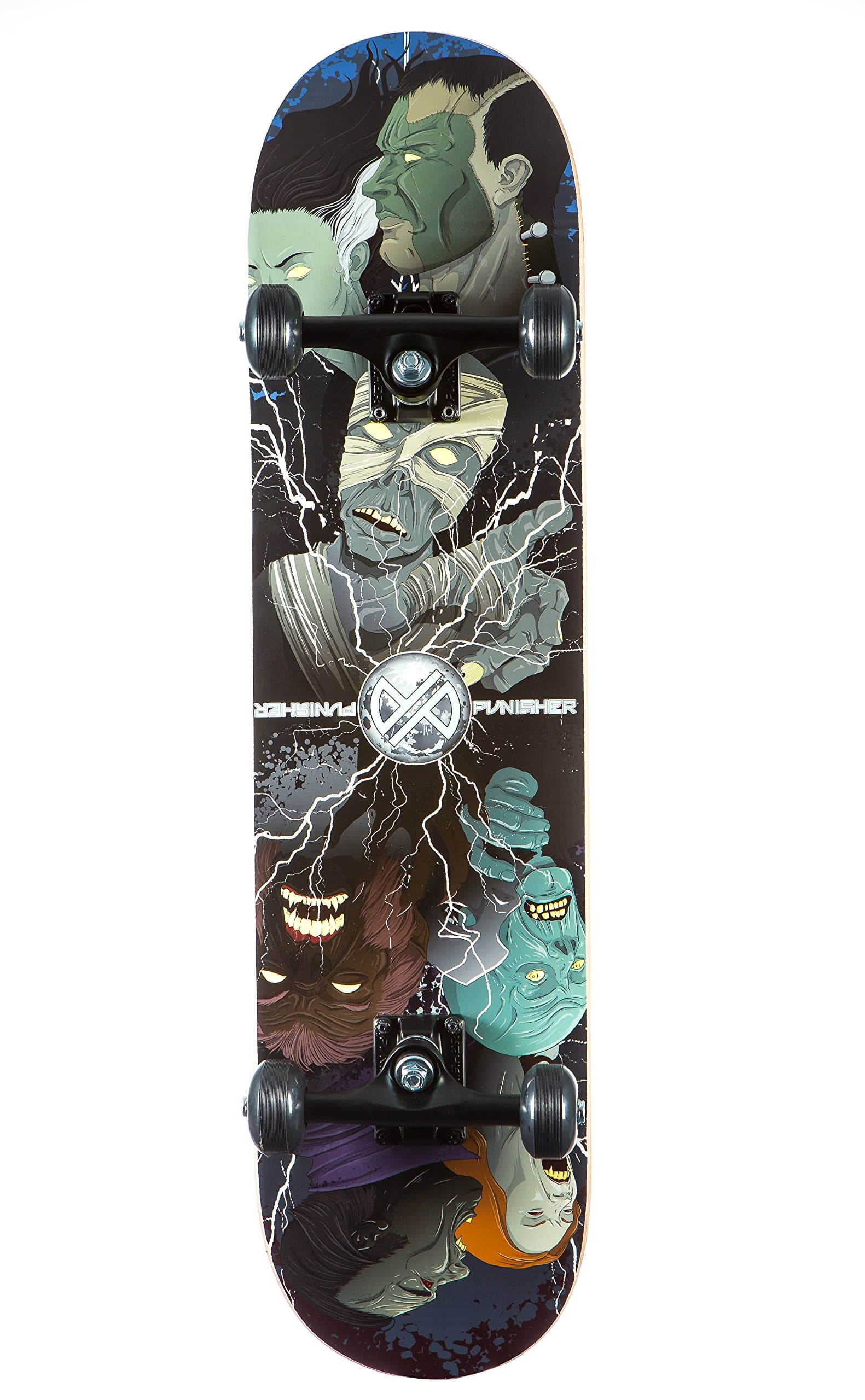 Boys Skateboard Complete with 31.5" x 7.75" Double Kick Concave Deck Canadian Maple ABEC-7 Bearings