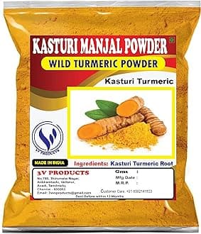 3V PRODUCTS Kasturi Turmeric Powder 100g | Wild Turmeric | Kasturi Manjal | Haldi