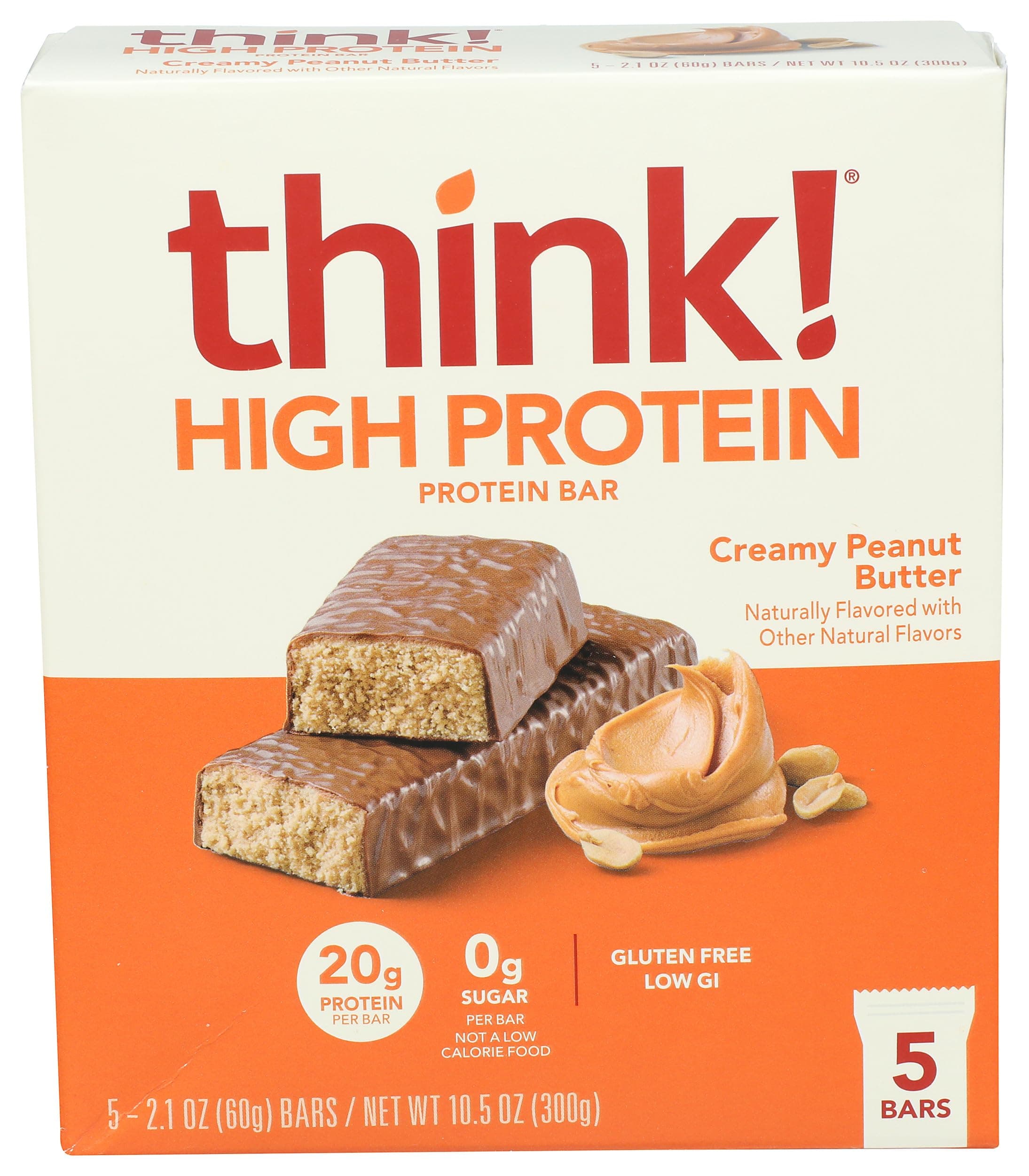 think! thinkThin Bar Creamy Peanut Butter, 10.5 oz