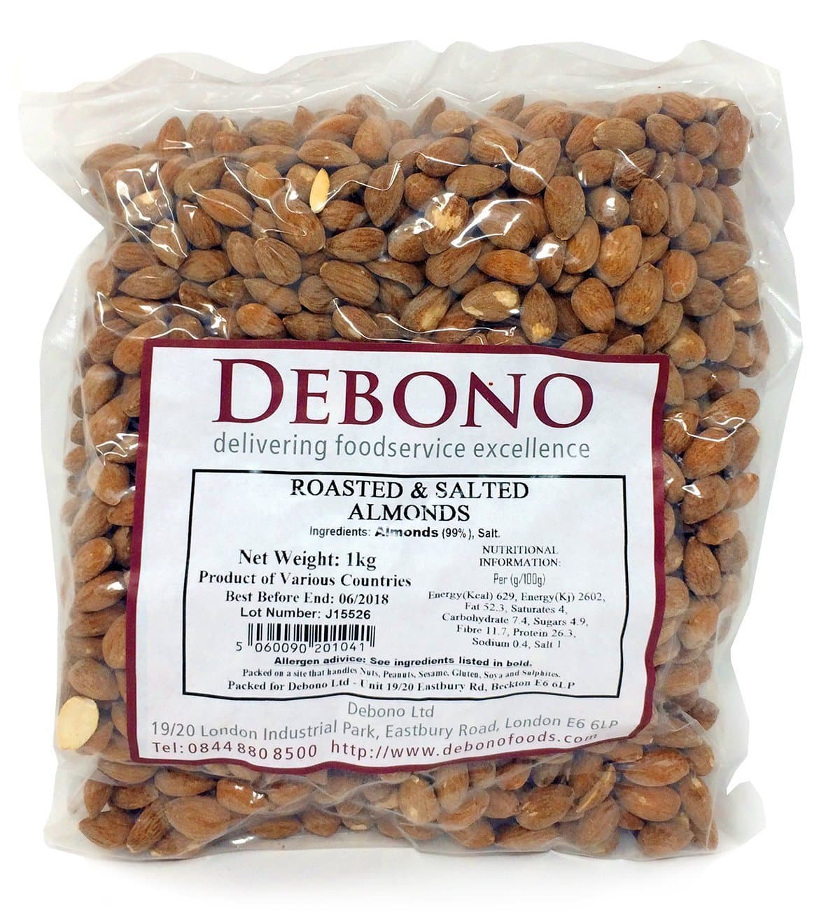 Debono Roasted&Salted Nuts Bundle Pack Party Snack: Roasted and Salted Almonds x 1kg, Jumbo Pistachio Nuts Pistachios Roasted & Salted x 1kg, Cashew Nuts Roasted & Salted 1kg ( 3x1kg in Total)