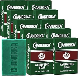 Chandrika Bath and Body Ayurvedic Bar Soap, Pack of 10 - DIRECT FROM CHANDRIKA - AUTHORIZED IMPORTERS AND DISTRIBUTORS. OF ORIGINAL CHANDRIKA LINE