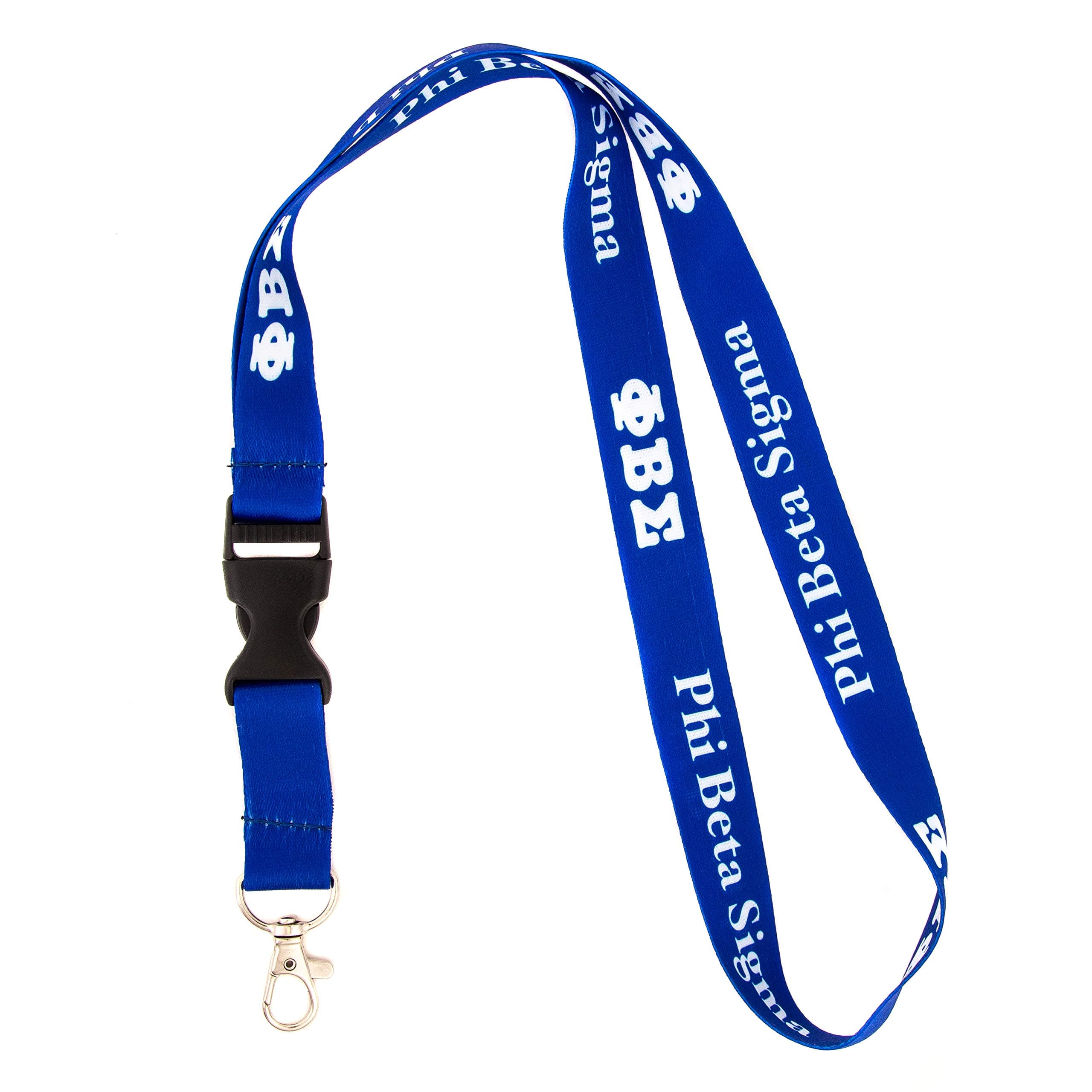 Phi Beta Sigma Fraternity Lanyard Keychain Car Keys ID Badge Holder Detachable Breakaway Snap Buckle (Lanyard - Classic Style)