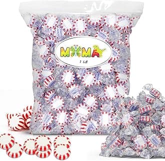 Starlight Sugar Free Peppermint Candy - 1 lb Individually Wrapped Refreshing Peppermints in Bulk - Hard Mima's Summer Mega Sale Candy Mints Bag for Christmas Parties and Holiday Gatherings