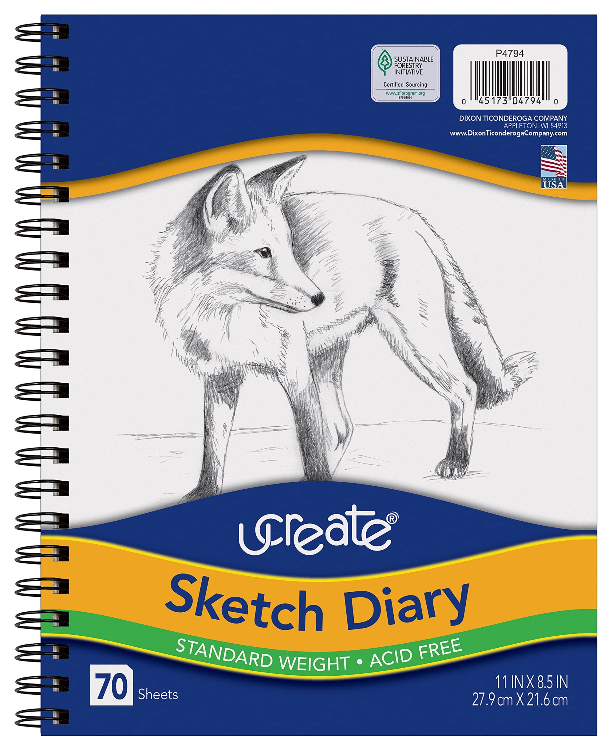 Sketch Diary, 11" x 8-1/2", 70 Sheets