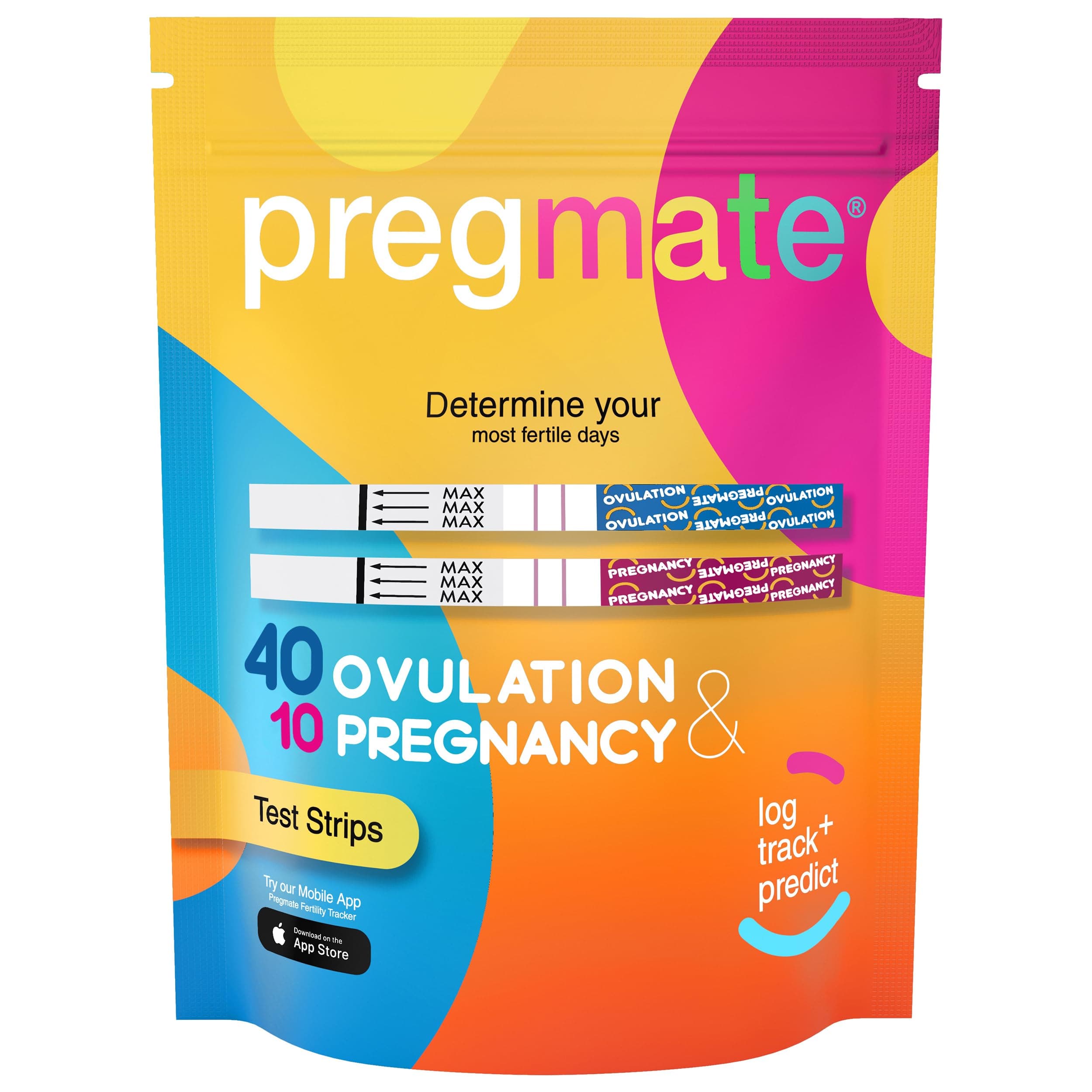 PREGMATE 40 Ovulation and 10 Pregnancy Test Strips Predictor Kit