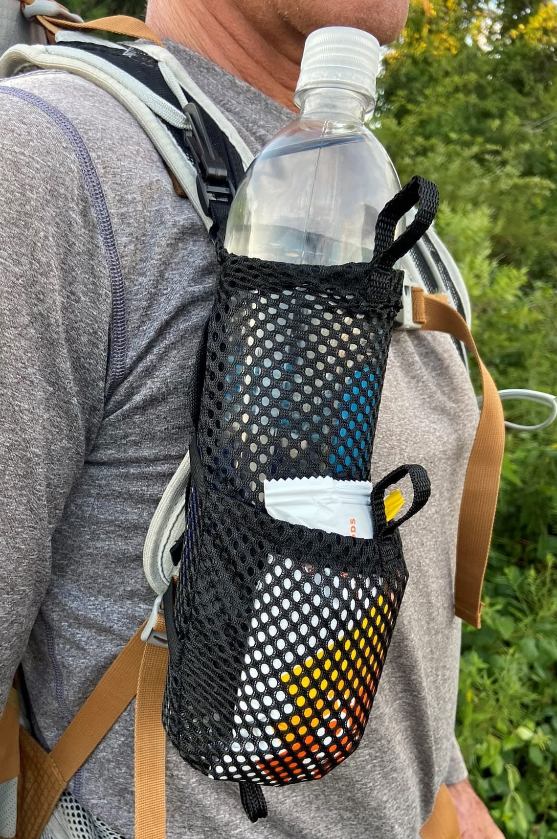 Backpack Water Bottle and Snack Holder