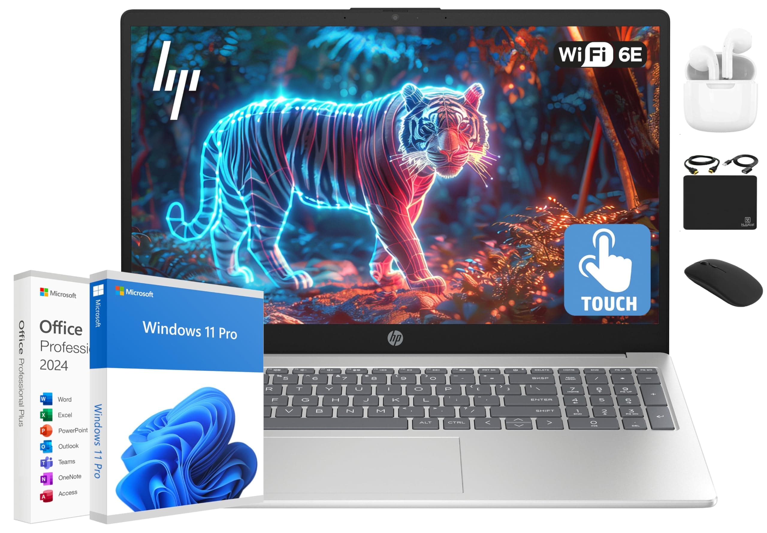 - Flagship 15.6" HD Touchscreen Laptop Computer, 6-Core Intel i3 Processor, 32GB RAM, 1.5TB Storage (1TB SSD + 500GB Ext), Wi-Fi, Long Battery, HubxcelAccessory, Lifetime Office 2024, Win 11 Pro