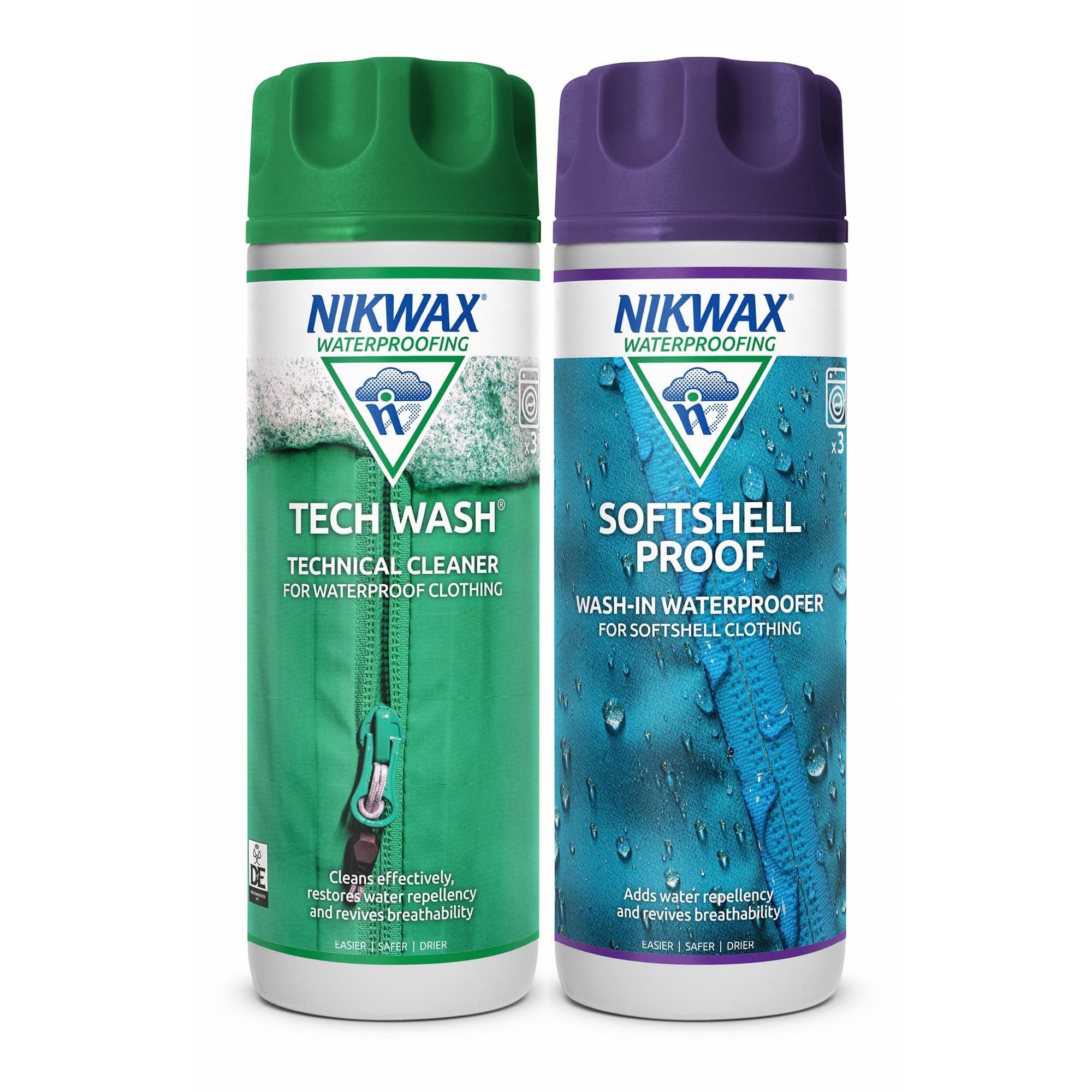 Nikwax Tech Wash/Softshell Proof Twin Pack Clean/Proof Value Pack