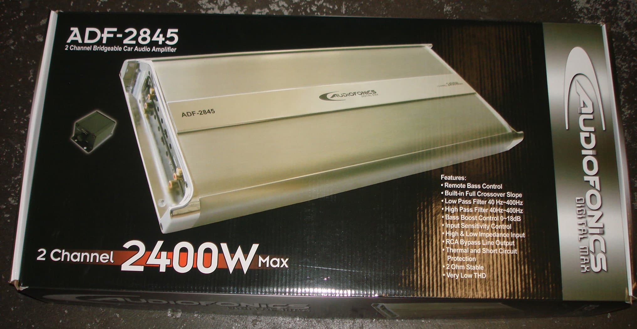 AUDIOFONICS ADF-2845 20" 2CHANNEL 2200W BRIDGEABLE POWER AMPLIFIER [Electronics]