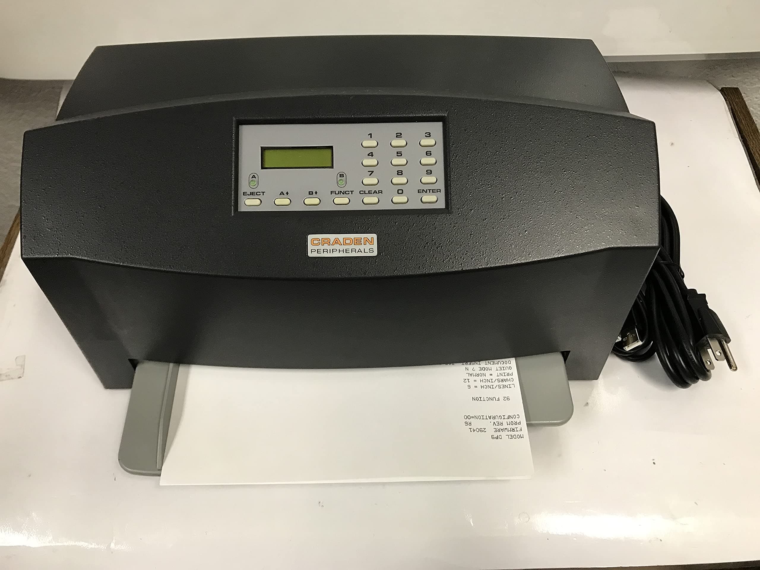 CRADEN DP9 Dual Serial USB PASSBOOK Printer REFURBISHED Tested White