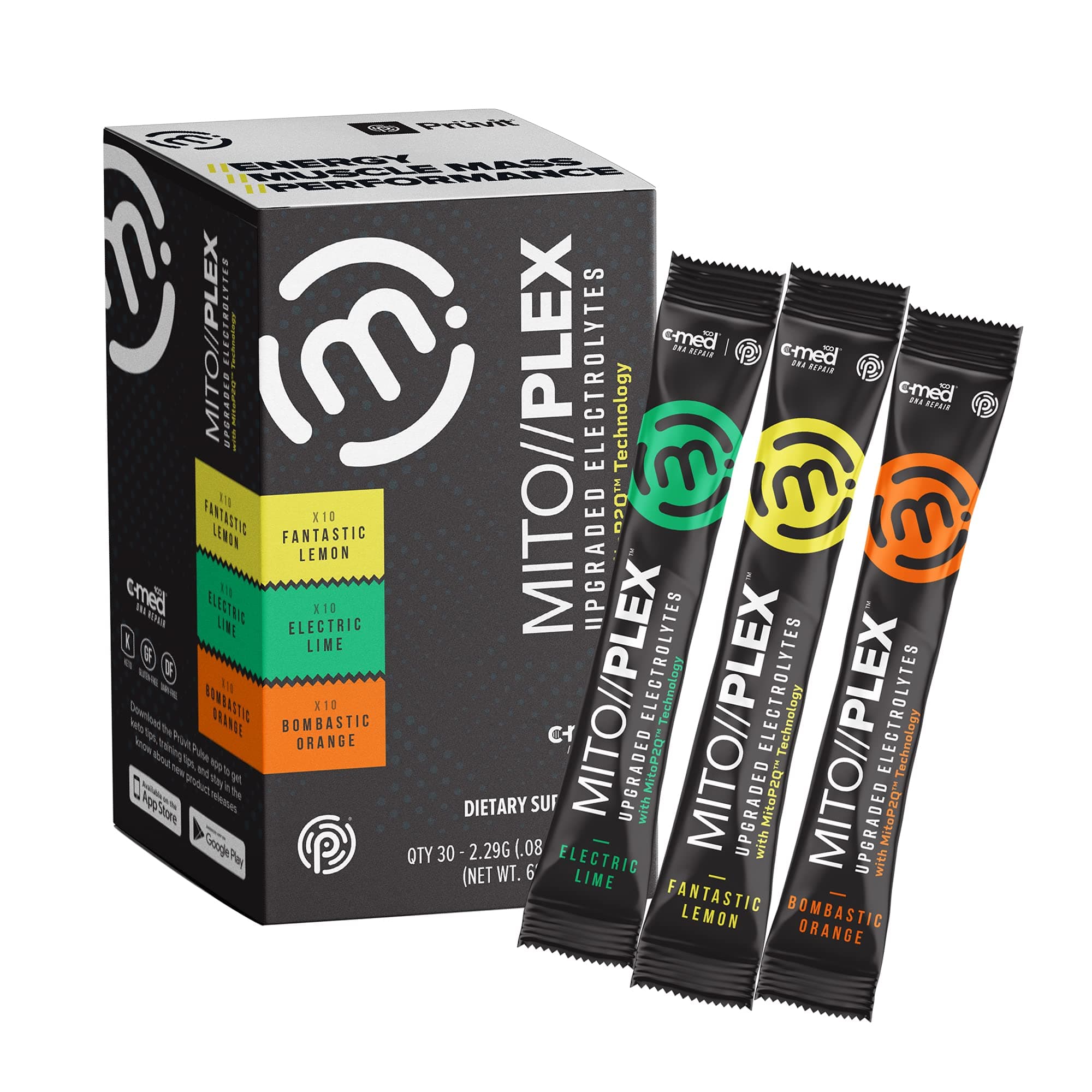 MITO//PLEX® Citrus Pack Upgraded Electrolytes with MitoP2Q Technology – with Pure Therapeutic Ketones for Bones Growth, Energy Boost, and Immune System