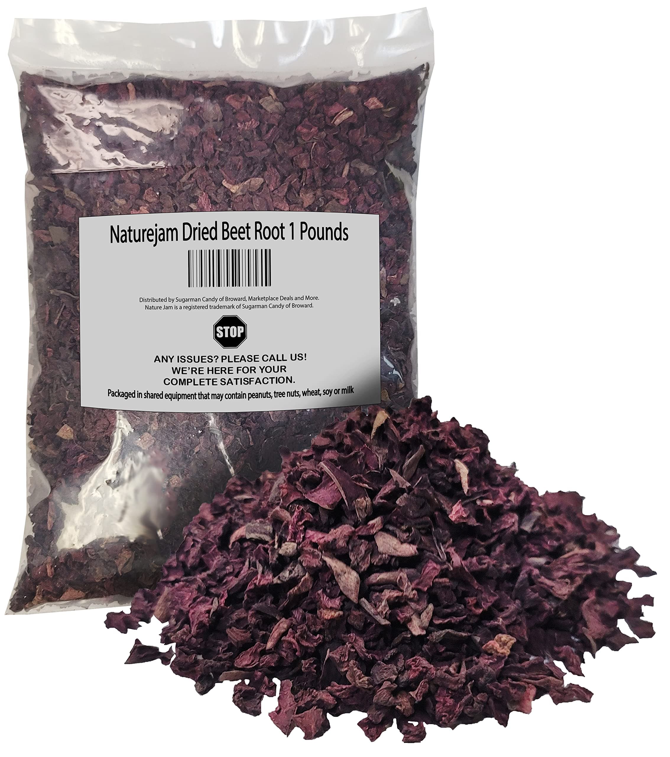 Naturejam Dried Beet Root 1 Pound - Dehydrated Beetroot Cubes For Soups And Exotic Dishes-Vegetables For Emergency Food Storage And Camping or Backpacking