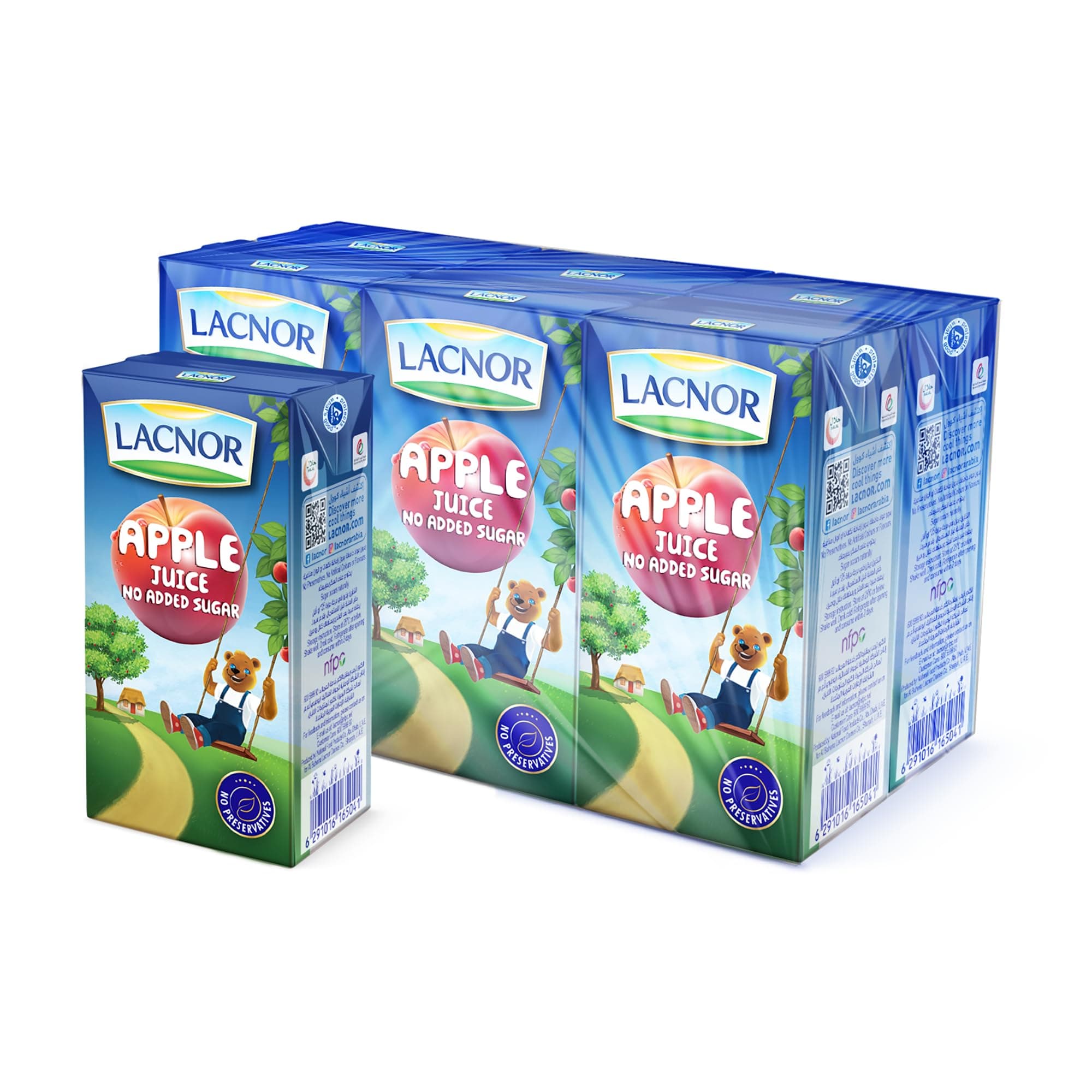 Essentials Apple Juice Enriched With Vitamin C, 125Ml Pack Of 6