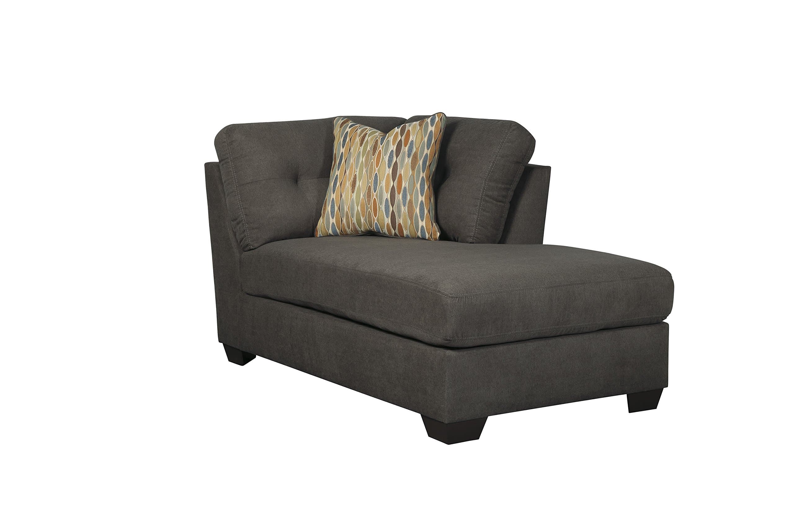 Benchcraft - Delta City Right Arm Facing Corner Chaise - Sectional Component Only - Steel Gray