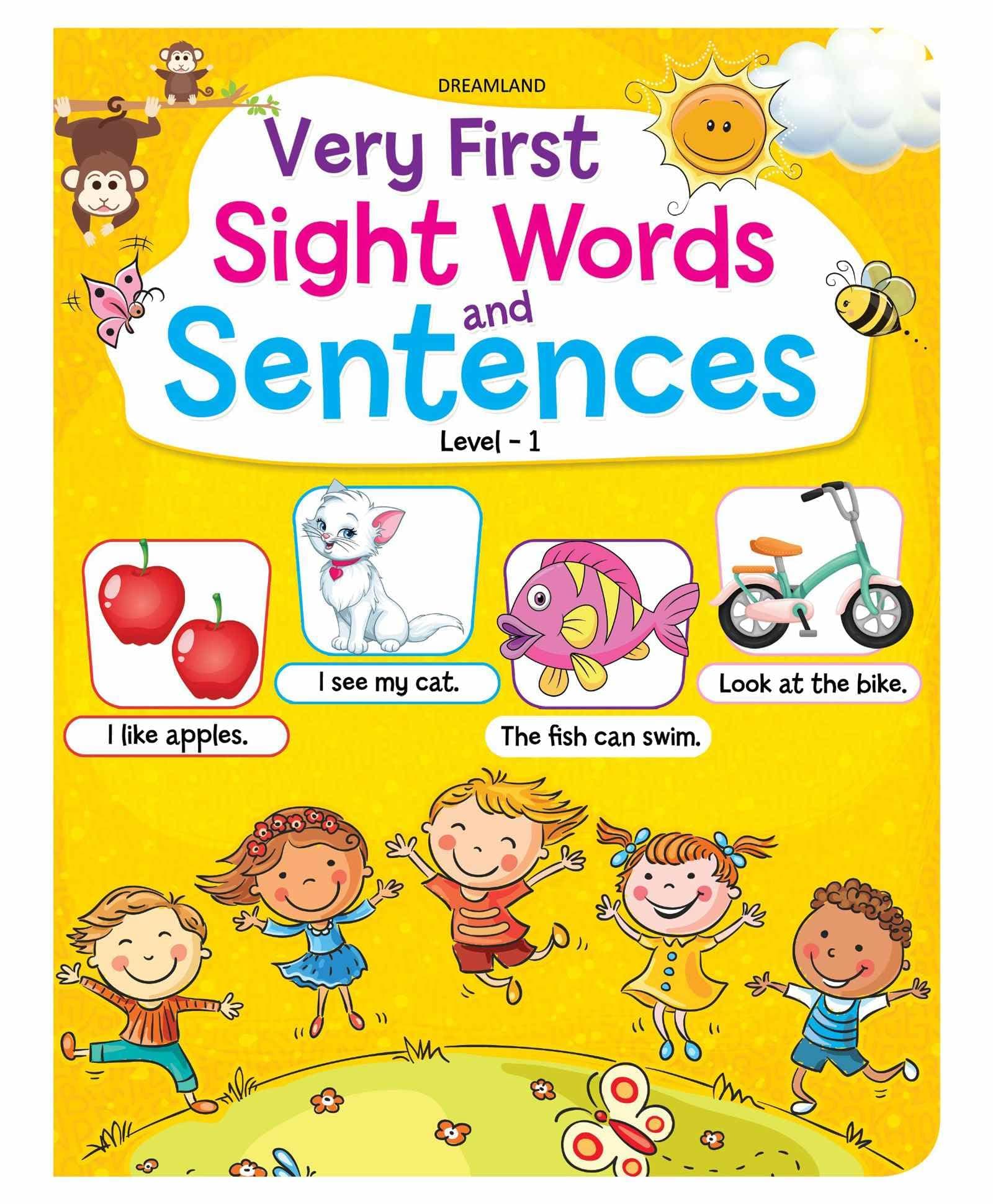 Very First Sight Words Sentences Level - 1 Book for Kids Age 4 -8 years