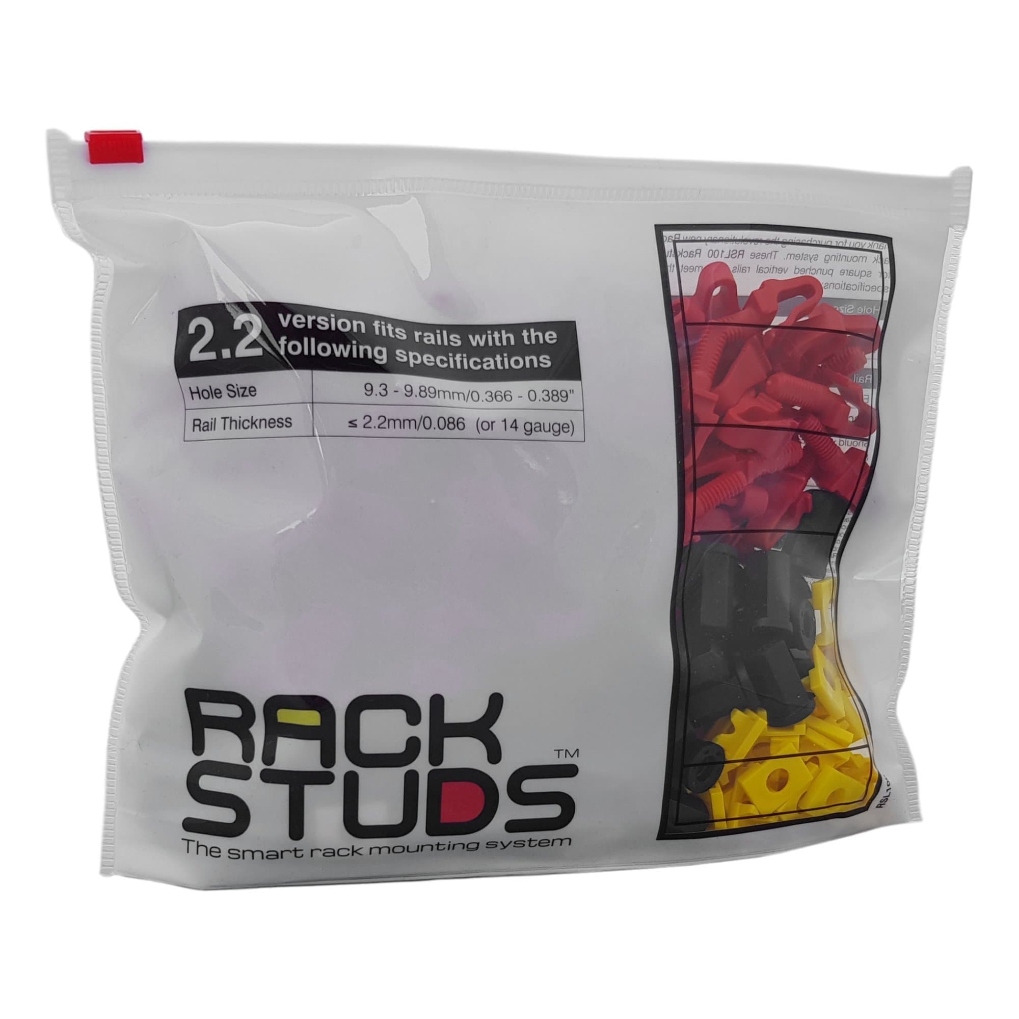 Rackstuds Rack Mounting System, 100-pack