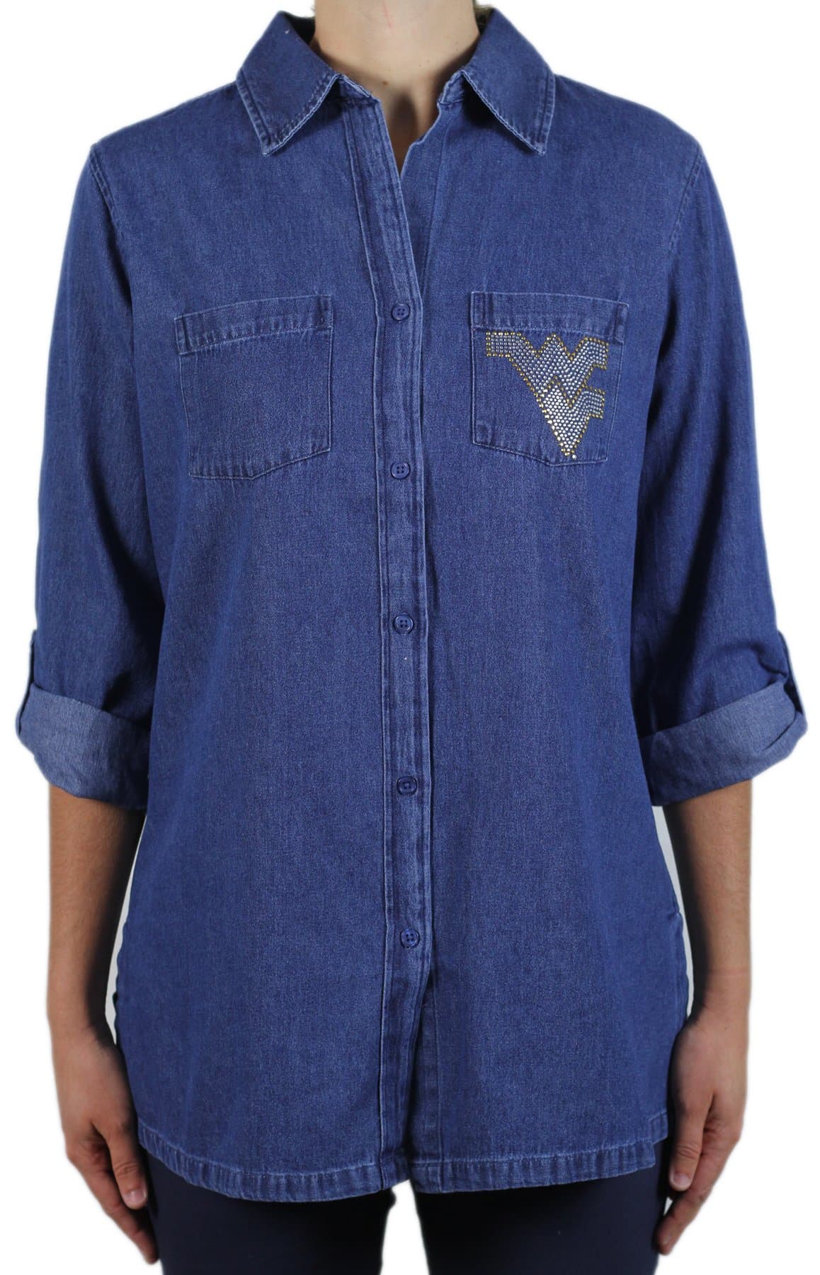 NCAA Button Roll Sleeve Tunic T-Shirt