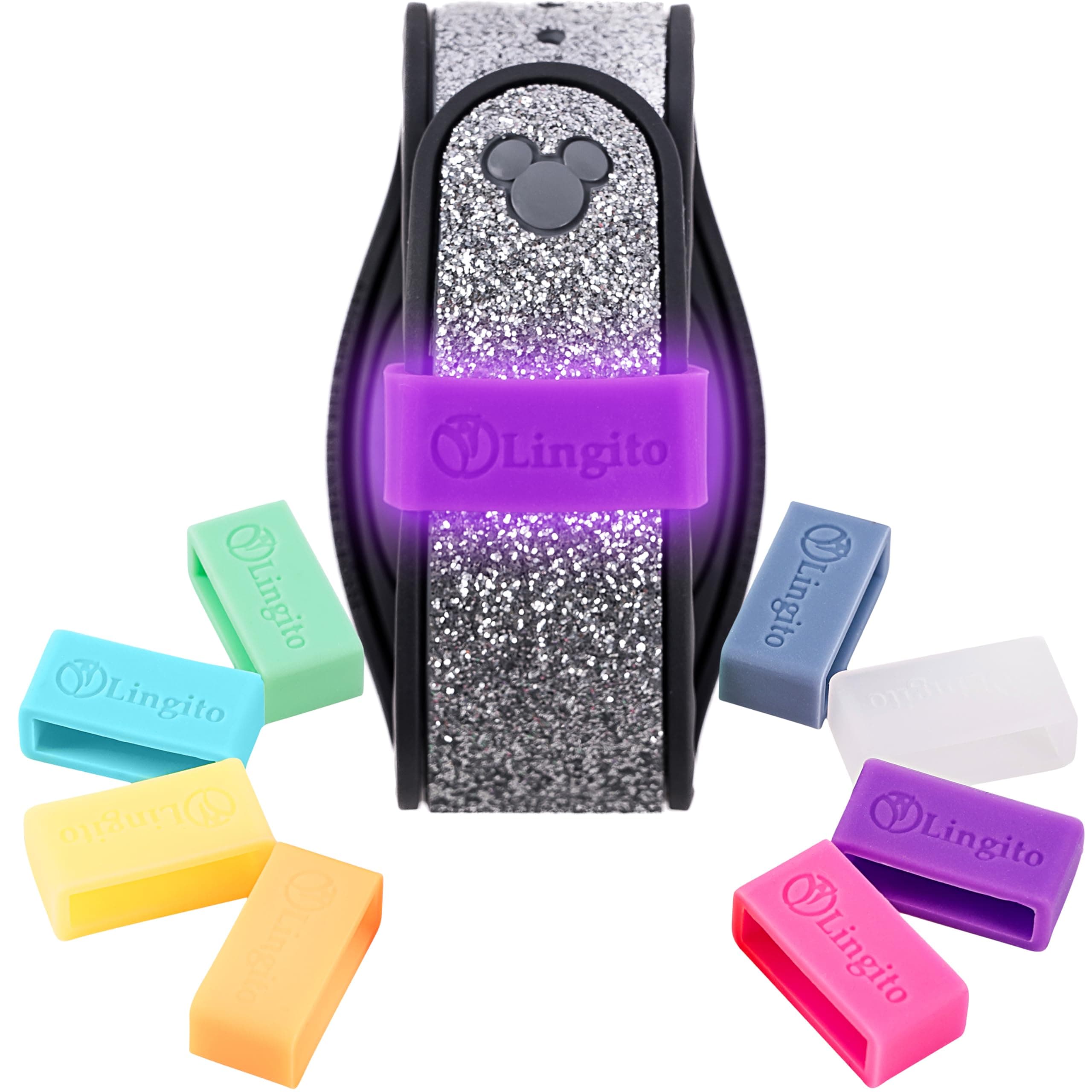 Magic Band Protectors, Multi-Color Smart Watch Security Bands, Made for Fitbit Charge, Charge HR, Garmin Vivofit, Disney Magic Band 2.0 & More