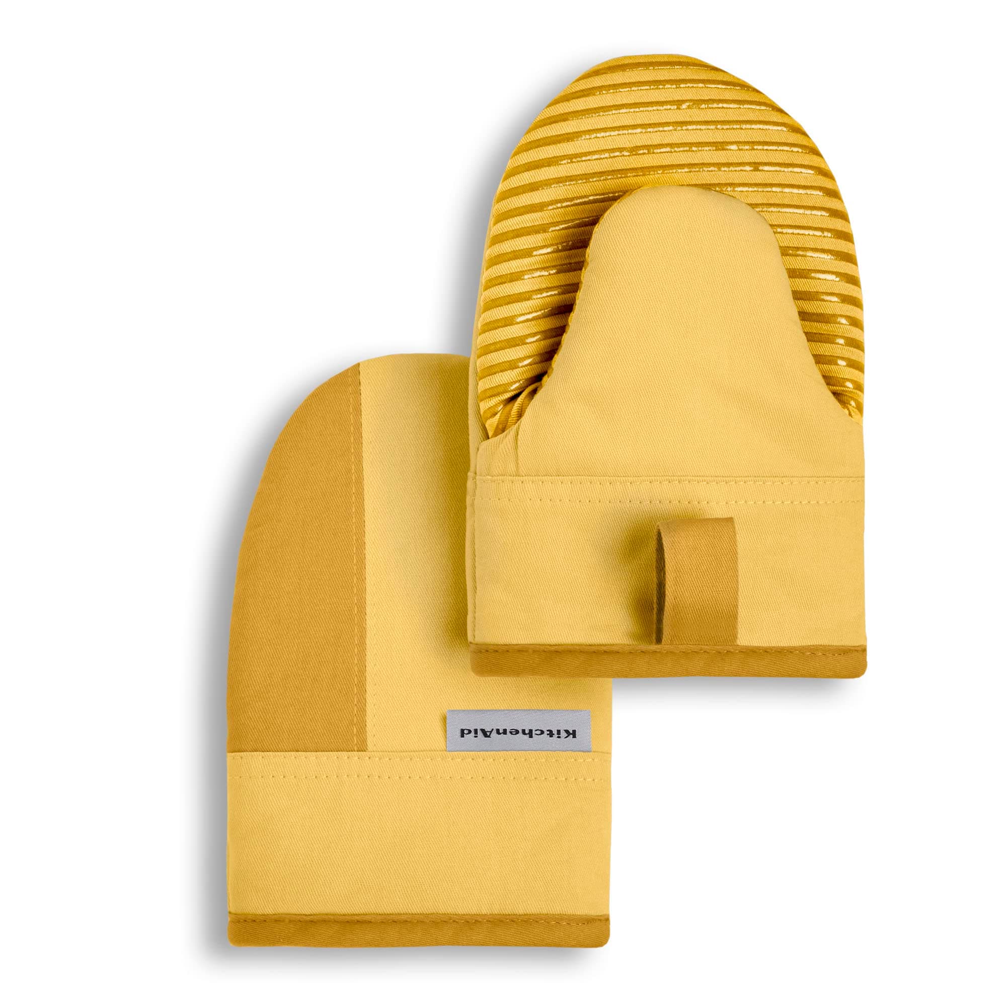 Beacon Two-Tone Non-Slip Mini Oven Mitt Set, Majestic Yellow, 5.5"x8", 2 Piece