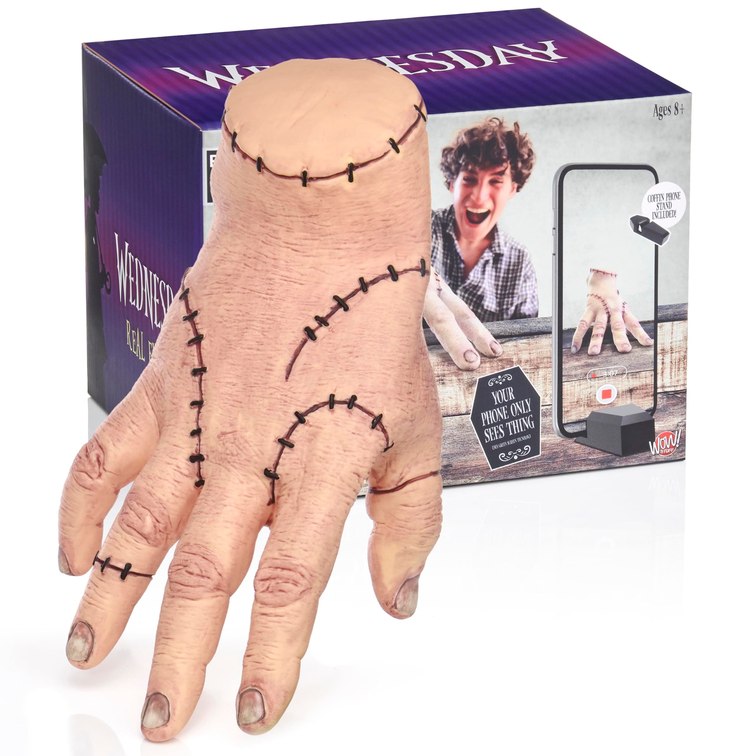 – WOW! STUFF Wednesday Real FX Thing | Includes Hollywood Style Special Effects app | Wednesday Addams Role Play and Dress Up Halloween and Costume Accessory | For Fans of Wednesday Netflix Series