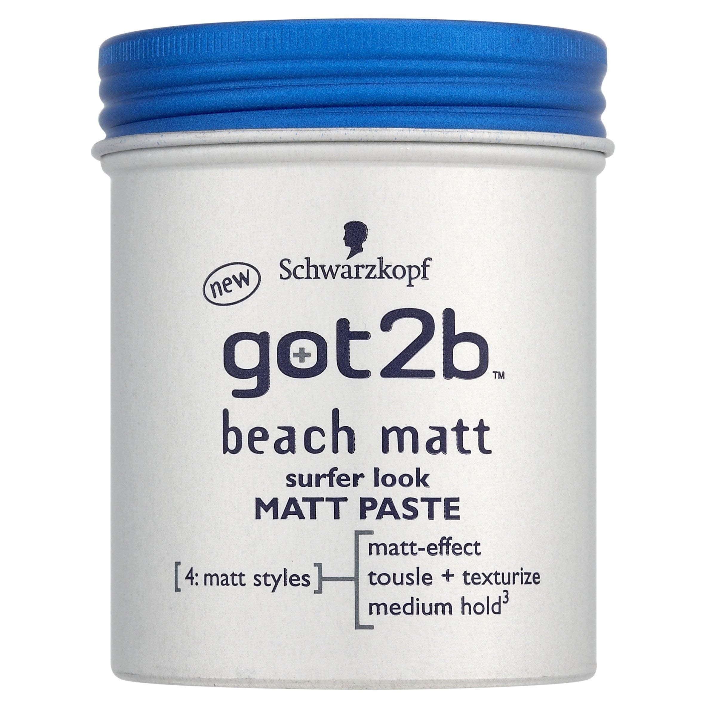 Schwarzkopf got2b Beach Matt Surfer Look Matt Paste 100ml (Pack of 2)